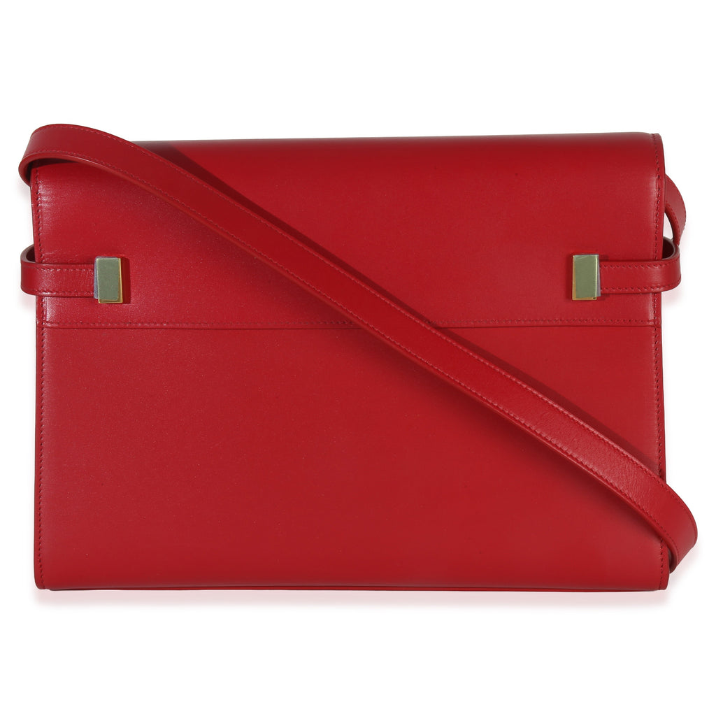 Saint Laurent Red Calfskin Medium Manhattan Shoulder Bag