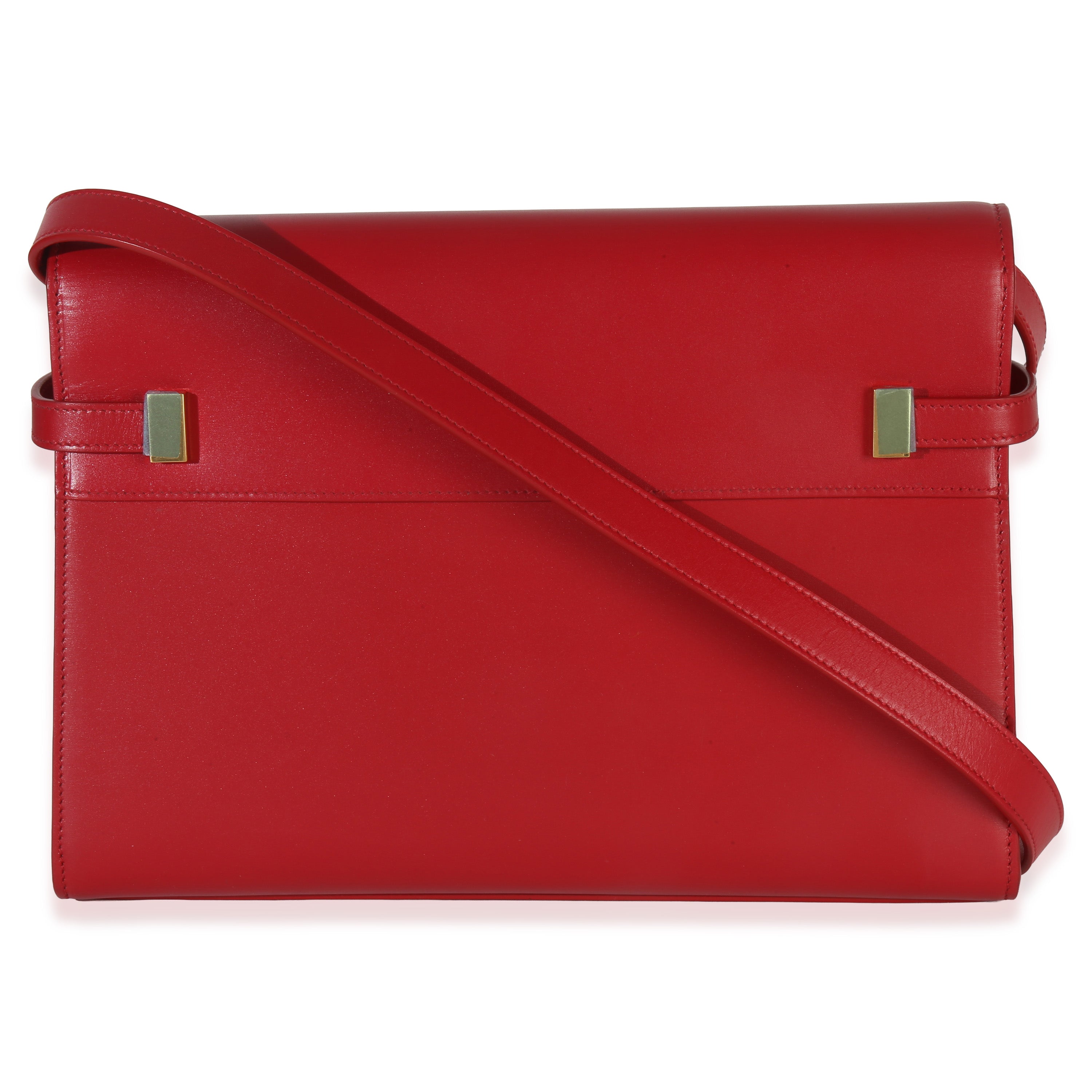 Saint Laurent Red Calfskin Medium Manhattan Shoulder Bag