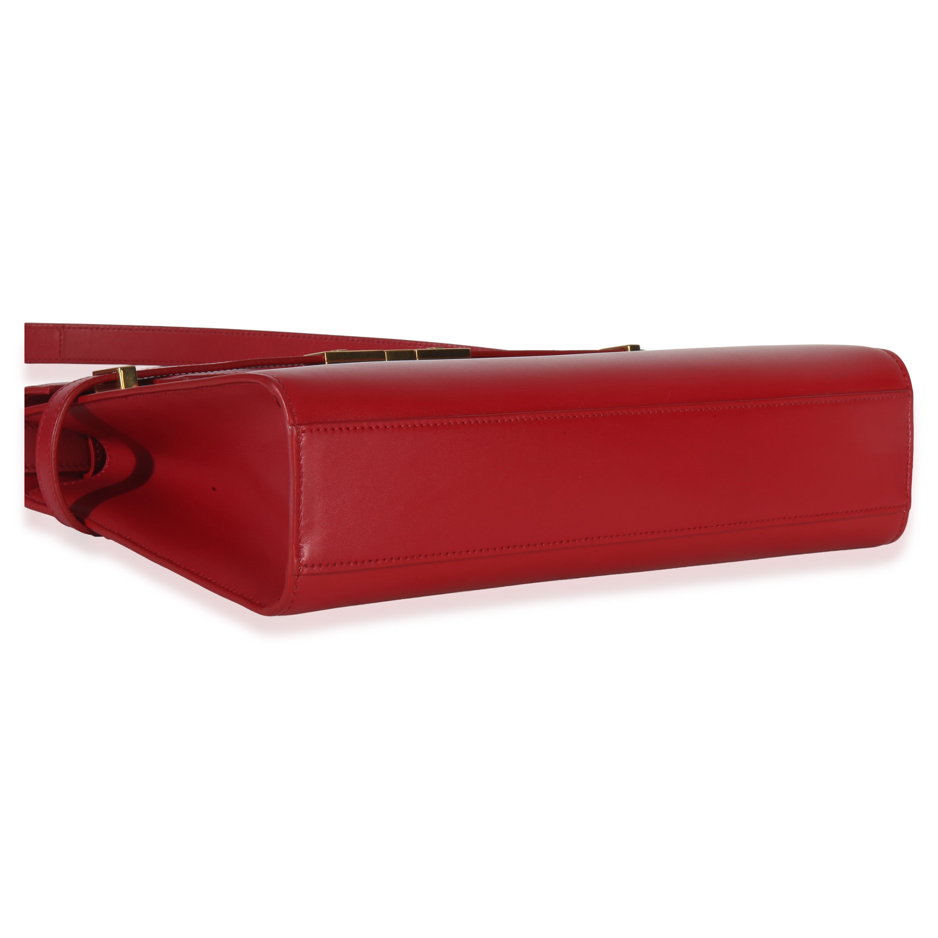 Saint Laurent Red Calfskin Medium Manhattan Shoulder Bag