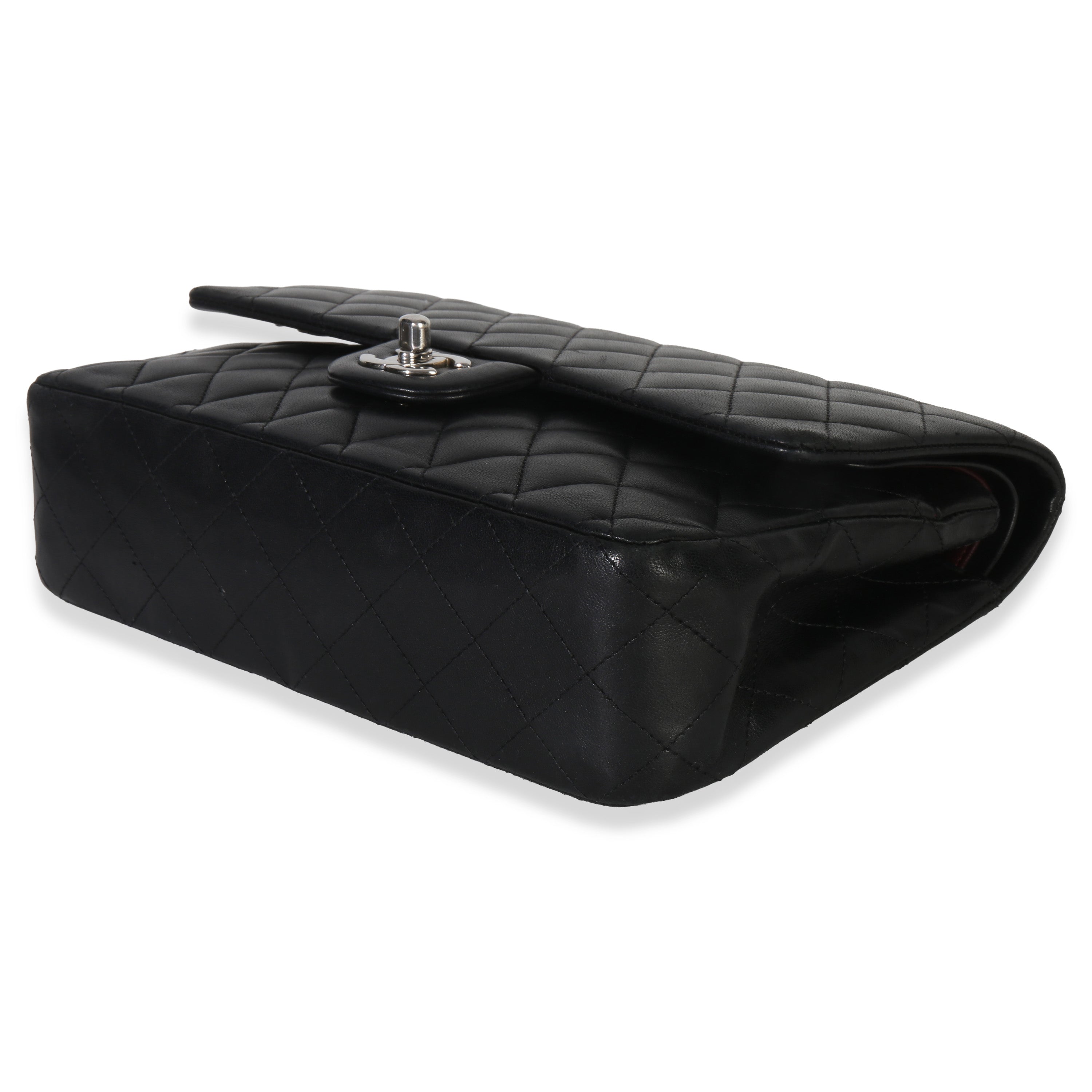 Chanel Black Quilted Lambskin Medium Classic Double Flap Bag