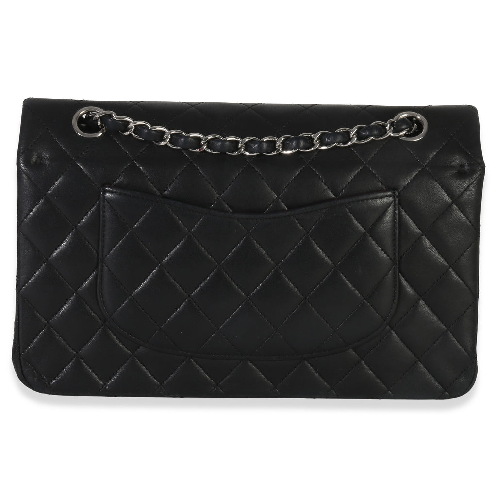 Chanel Black Quilted Lambskin Medium Classic Double Flap Bag