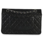 Chanel Black Quilted Lambskin Medium Classic Double Flap Bag