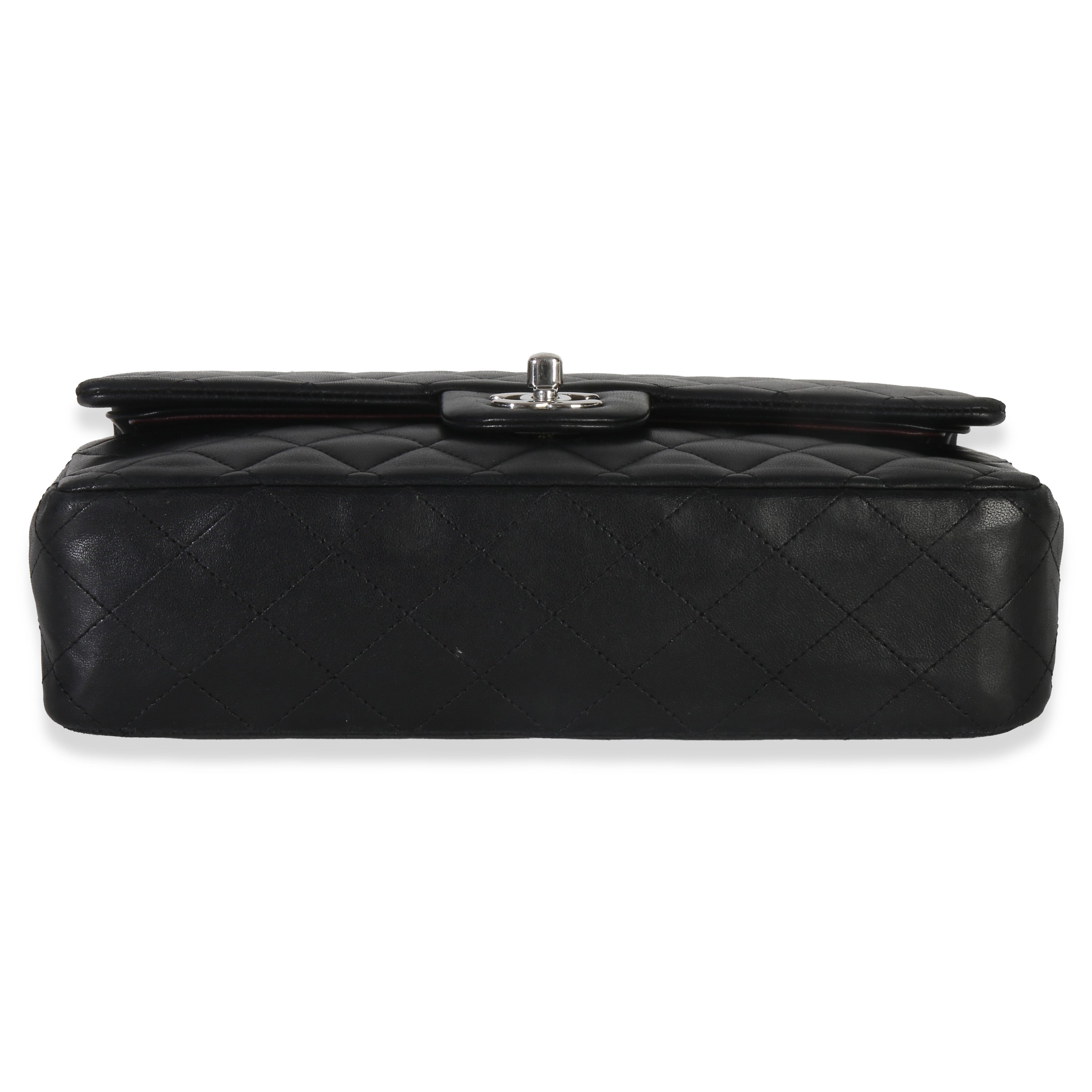 Chanel Black Quilted Lambskin Medium Classic Double Flap Bag