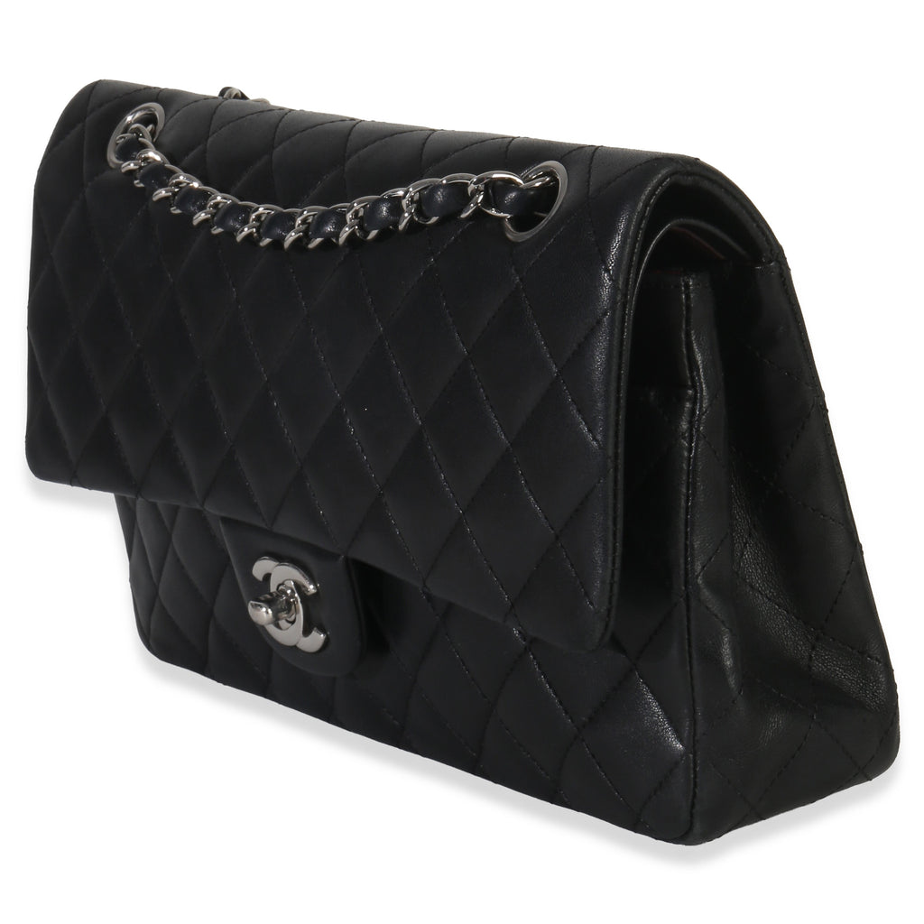 Chanel Black Quilted Lambskin Medium Classic Double Flap Bag