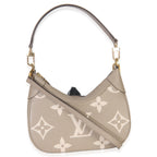 Louis Vuitton Tourterelle Creme Empreinte Monogram Giant Bagatelle NM