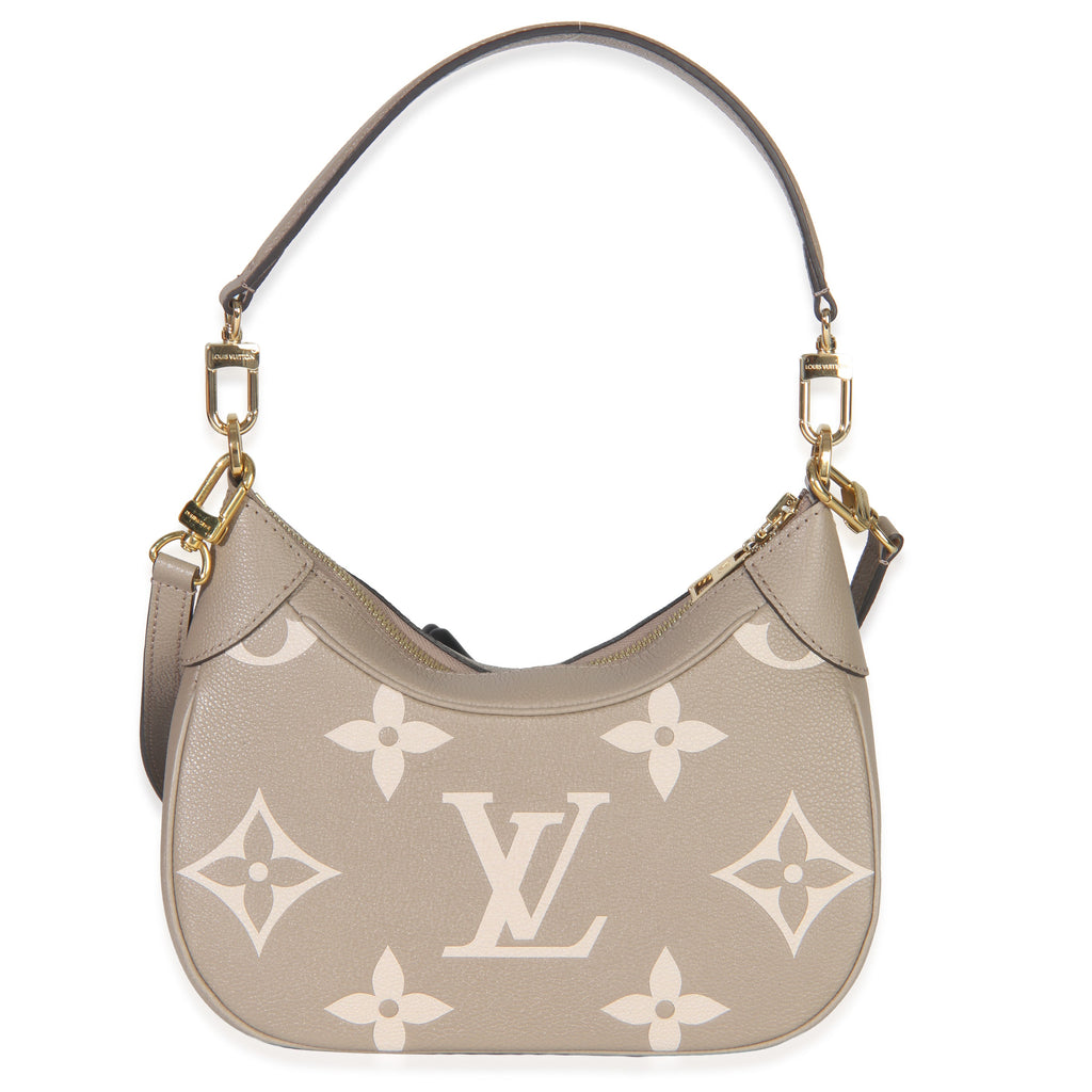 Louis Vuitton Tourterelle Creme Empreinte Monogram Giant Bagatelle NM