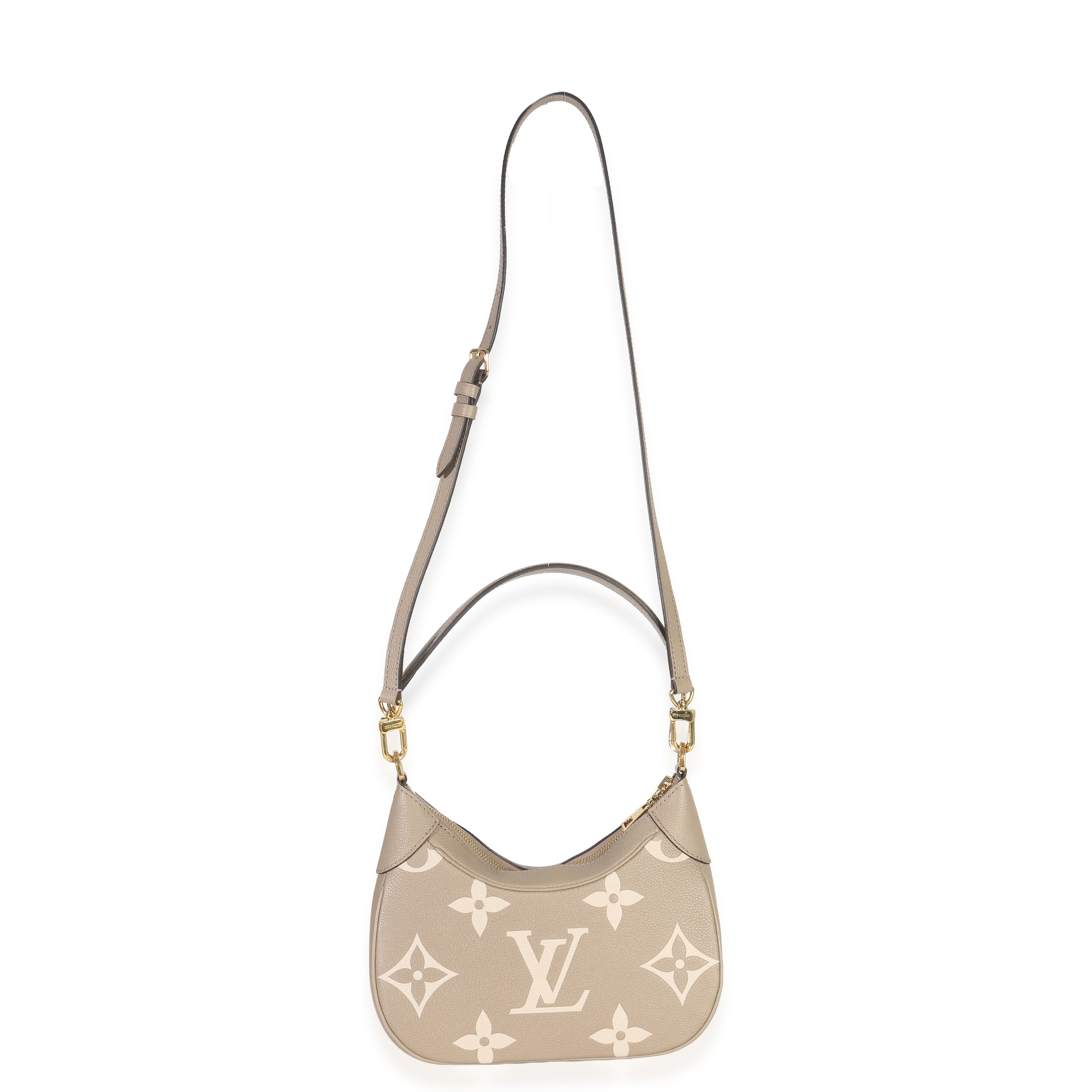 Louis Vuitton Tourterelle Creme Empreinte Monogram Giant Bagatelle NM