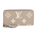 Louis Vuitton Tourterelle Creme Giant Monogram Empreinte Zippy Wallet