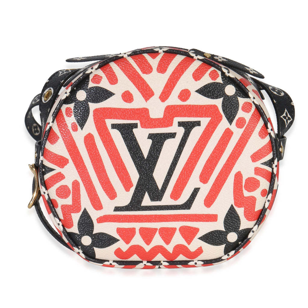 Louis Vuitton Cream Red Giant LV Crafty Boite Chapeau Souple Bag PM