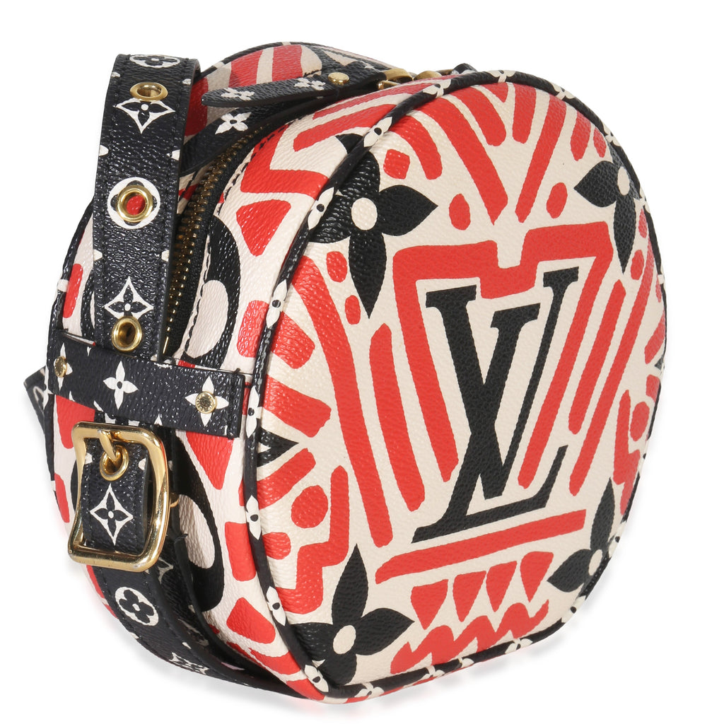 Louis Vuitton Cream Red Giant LV Crafty Boite Chapeau Souple Bag PM