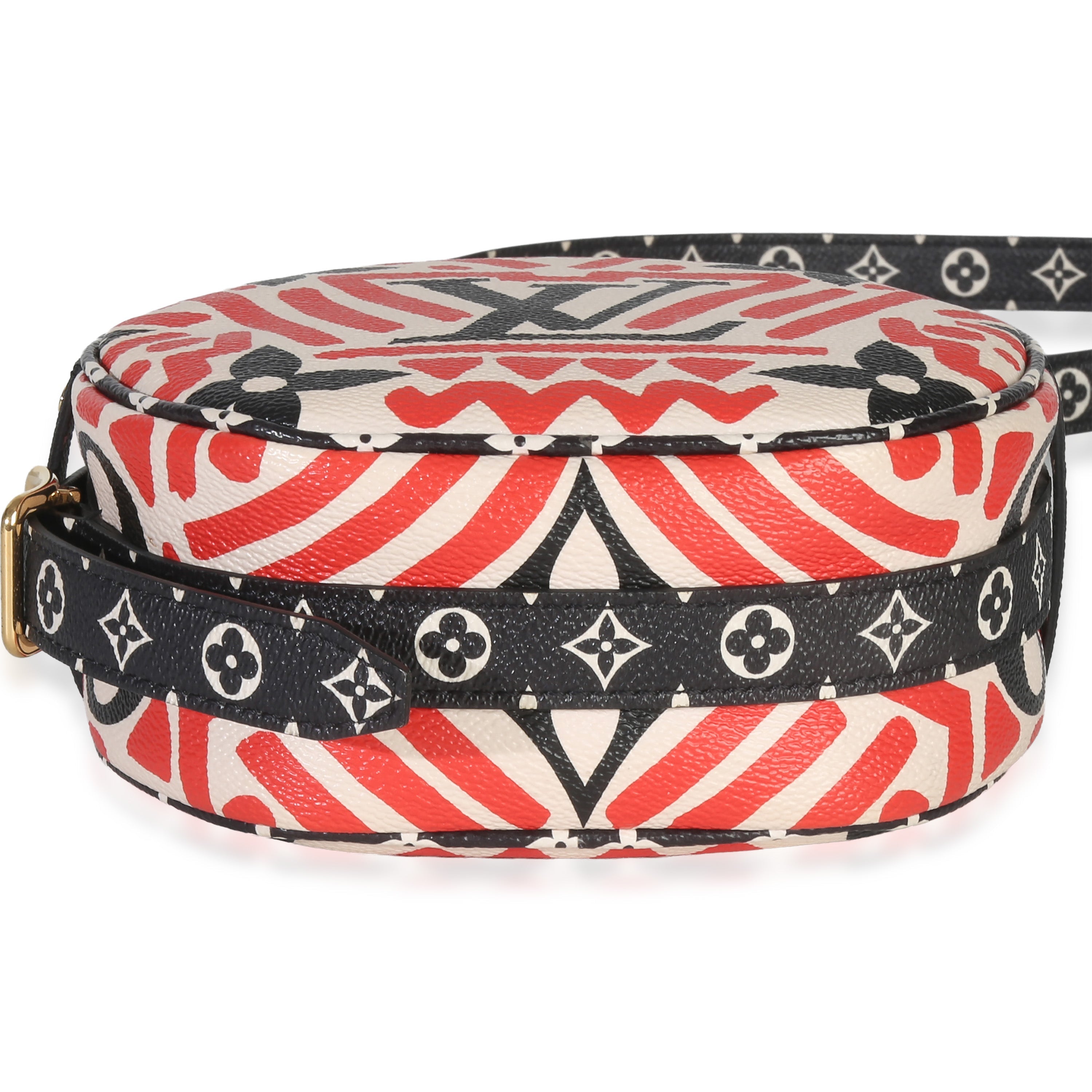 Louis Vuitton Cream Red Giant LV Crafty Boite Chapeau Souple Bag PM