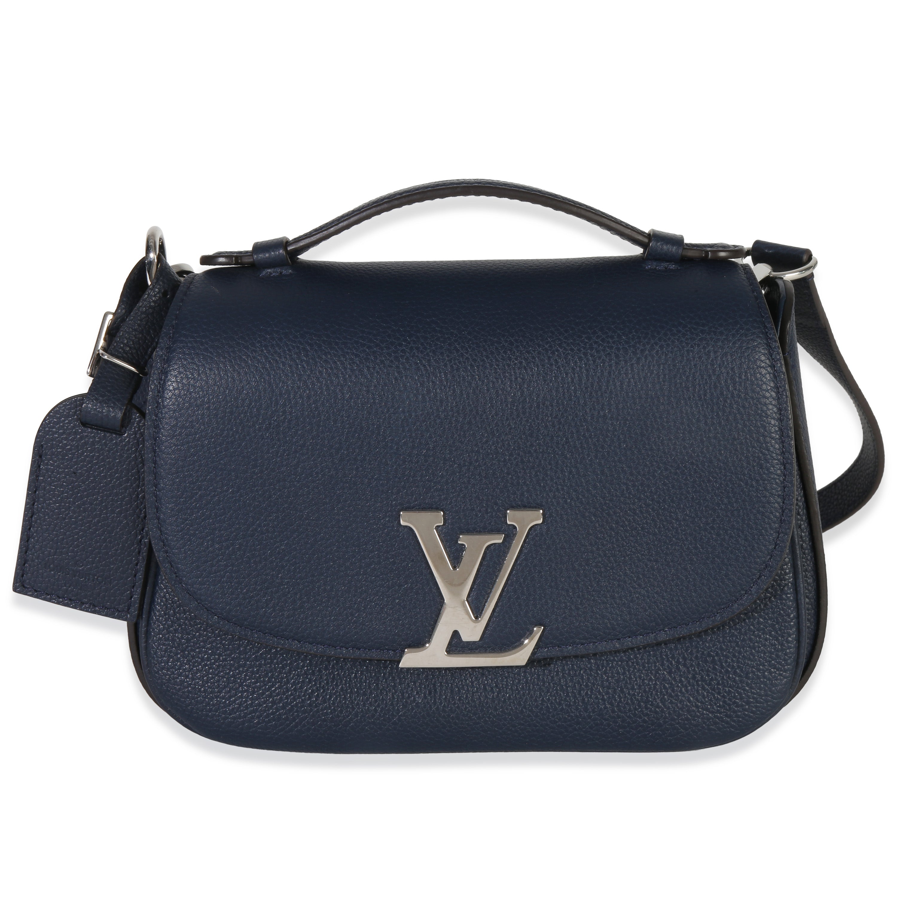 Louis Vuitton Navy Grained Calfskin Neo Vivienne Shoulder Bag