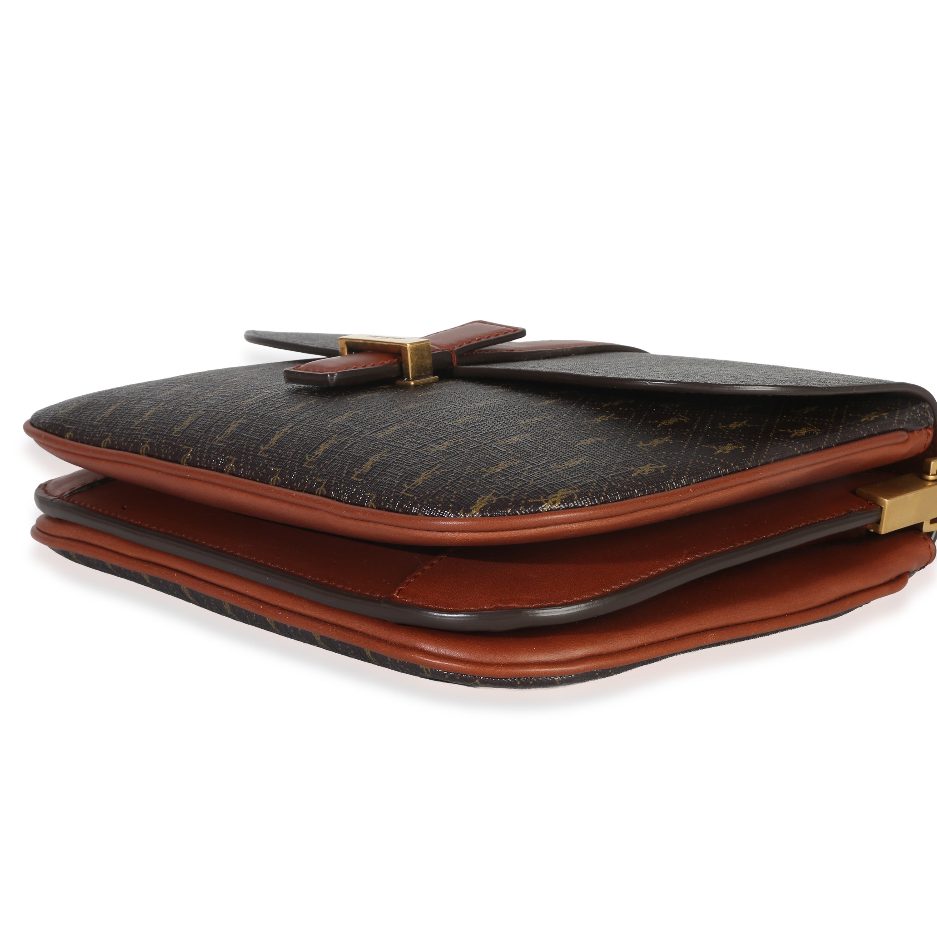 Saint Laurent Brown Canvas Le Monogramme Small Sac Besace Shoulder Bag