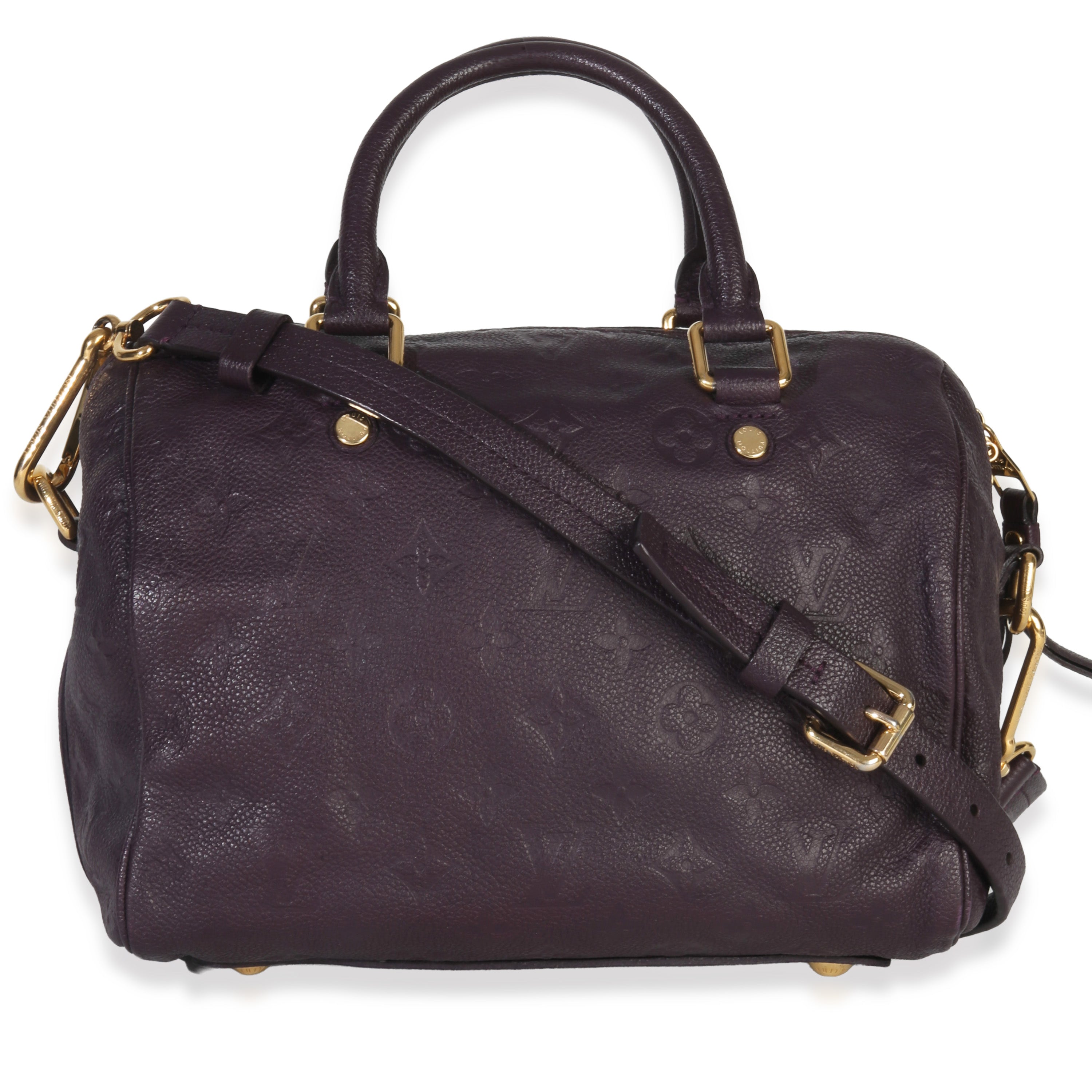 Louis Vuitton Purple Monogram Empreinte Speedy Bandolieure 25