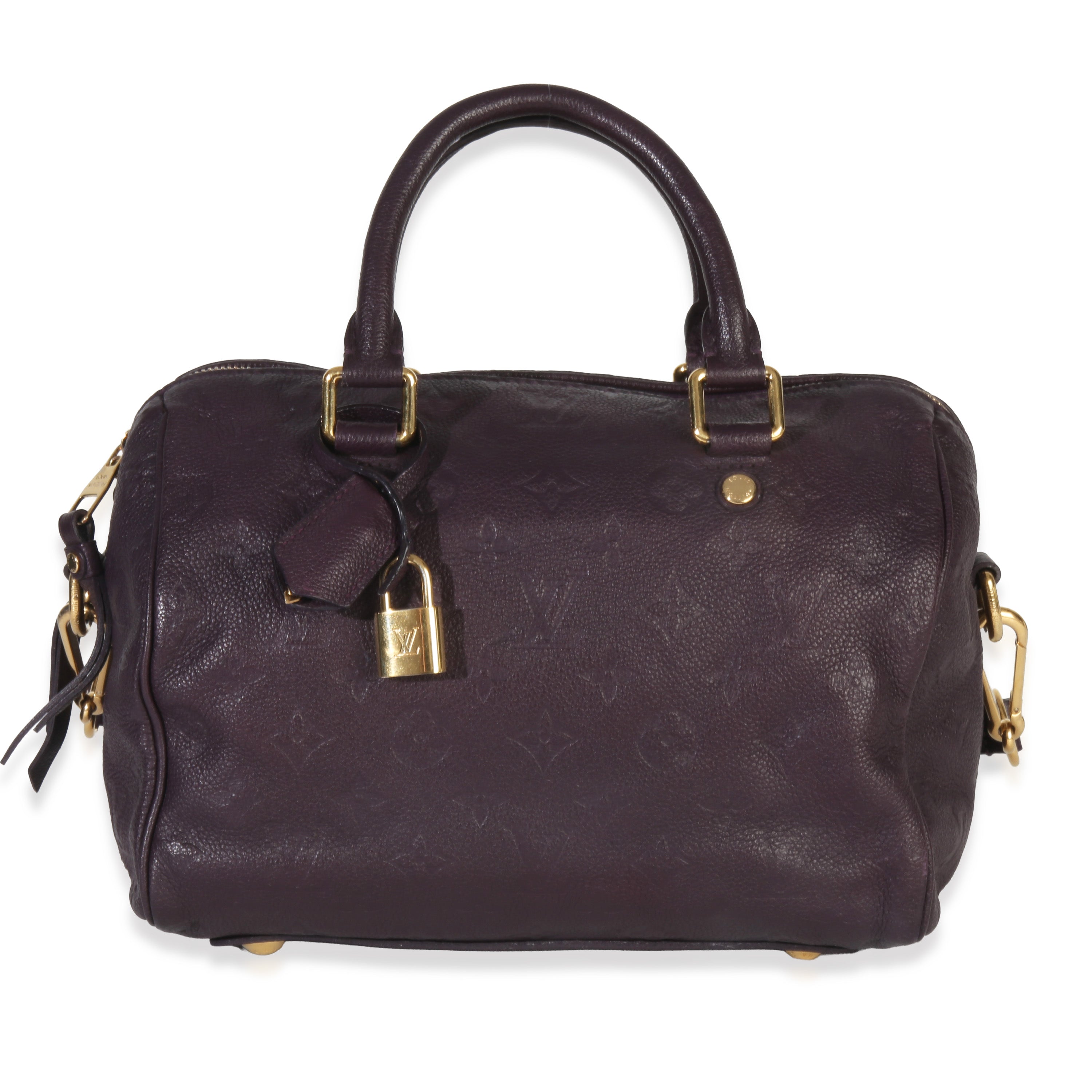 Louis Vuitton Purple Monogram Empreinte Speedy Bandolieure 25