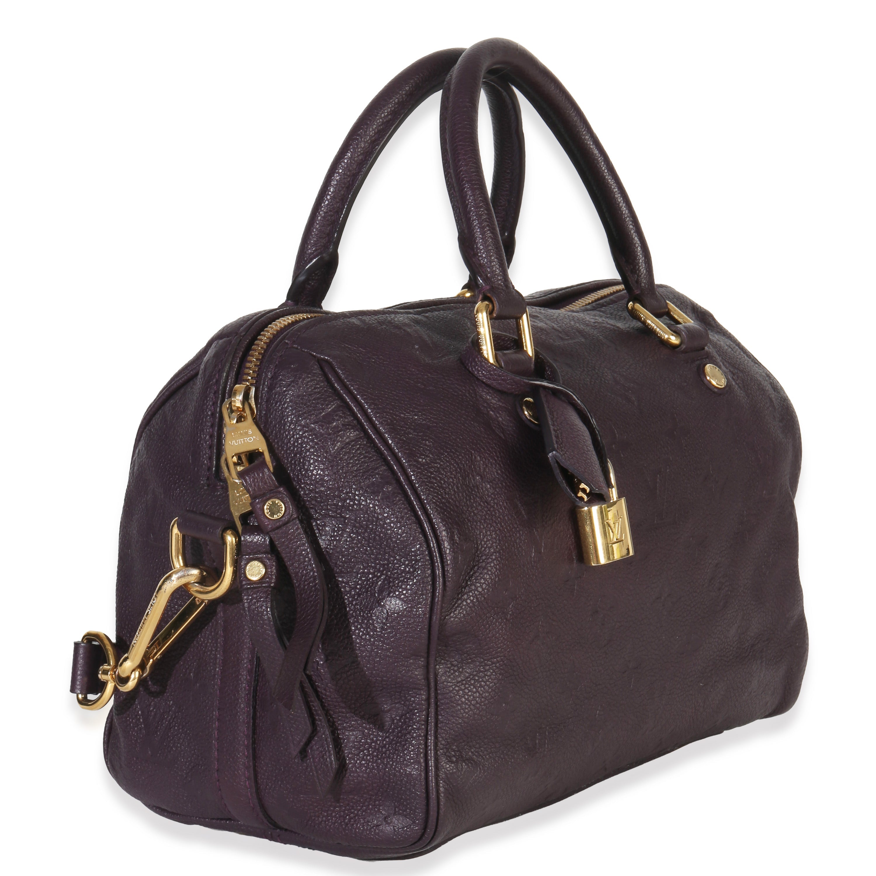 Louis Vuitton Purple Monogram Empreinte Speedy Bandolieure 25