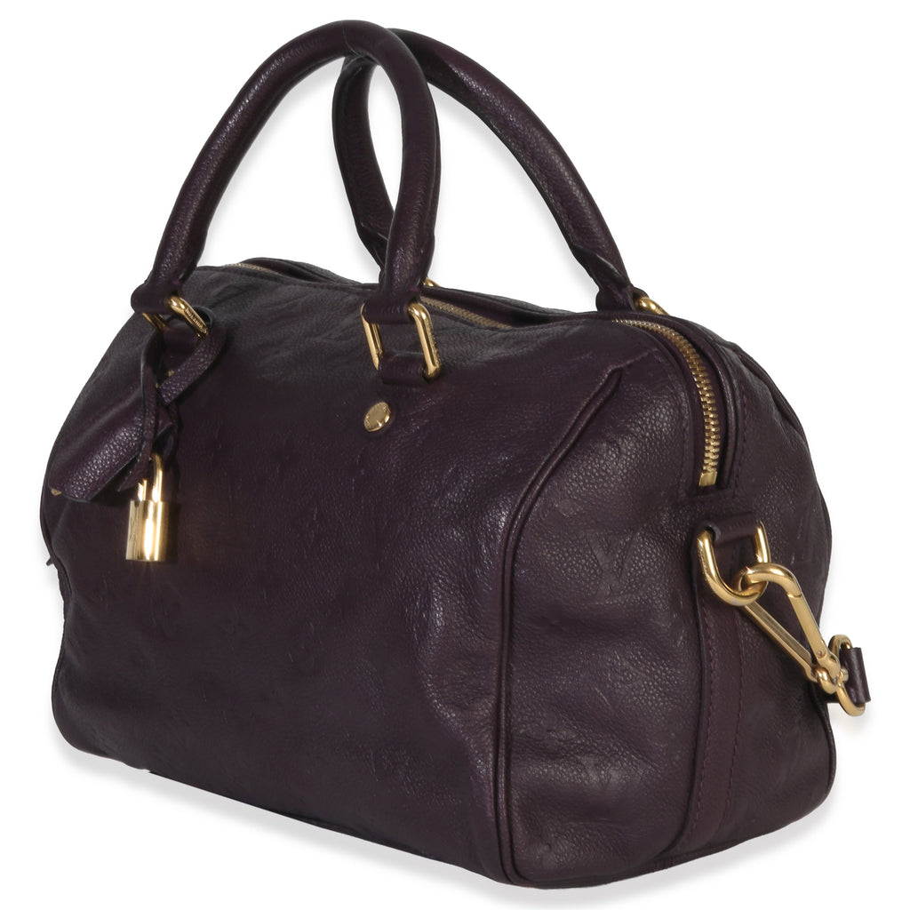 Louis Vuitton Purple Monogram Empreinte Speedy Bandolieure 25