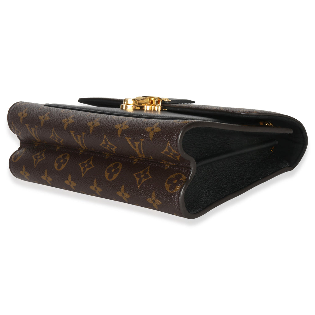 Louis Vuitton Black Taurillon Monogram Canvas Victoire Chain Bag
