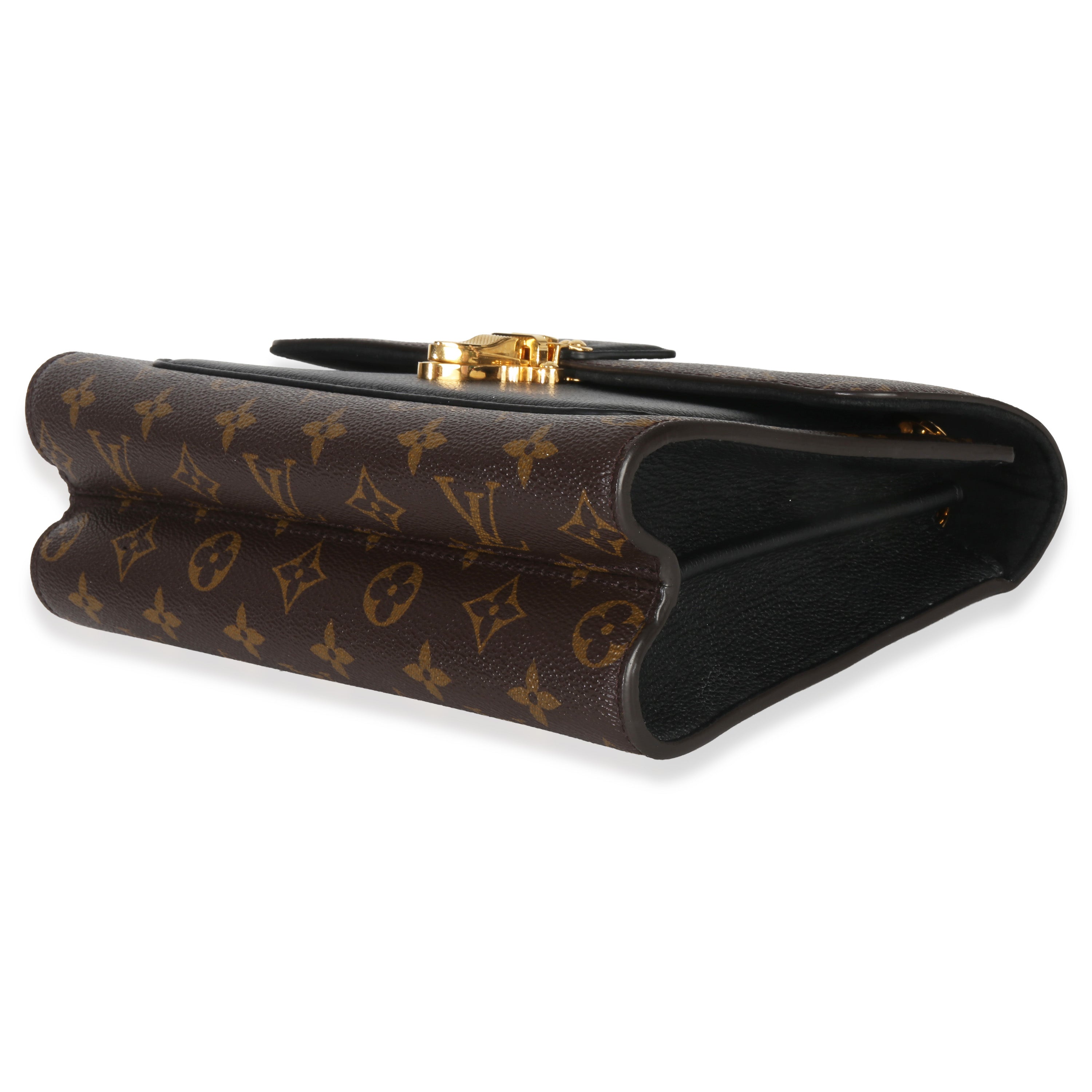 Louis Vuitton Black Taurillon Monogram Canvas Victoire Chain Bag