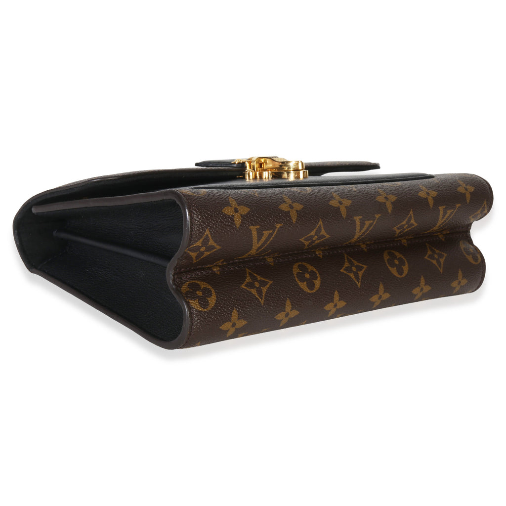 Louis Vuitton Black Taurillon Monogram Canvas Victoire Chain Bag