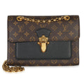 Louis Vuitton Black Taurillon Monogram Canvas Victoire Chain Bag