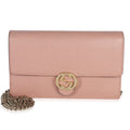 Gucci Pink Dollar Calfskin Interlocking G Wallet On Chain