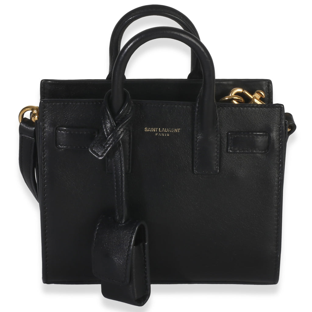 Saint Laurent Black Smooth Calfskin Toy Sac Du Jour