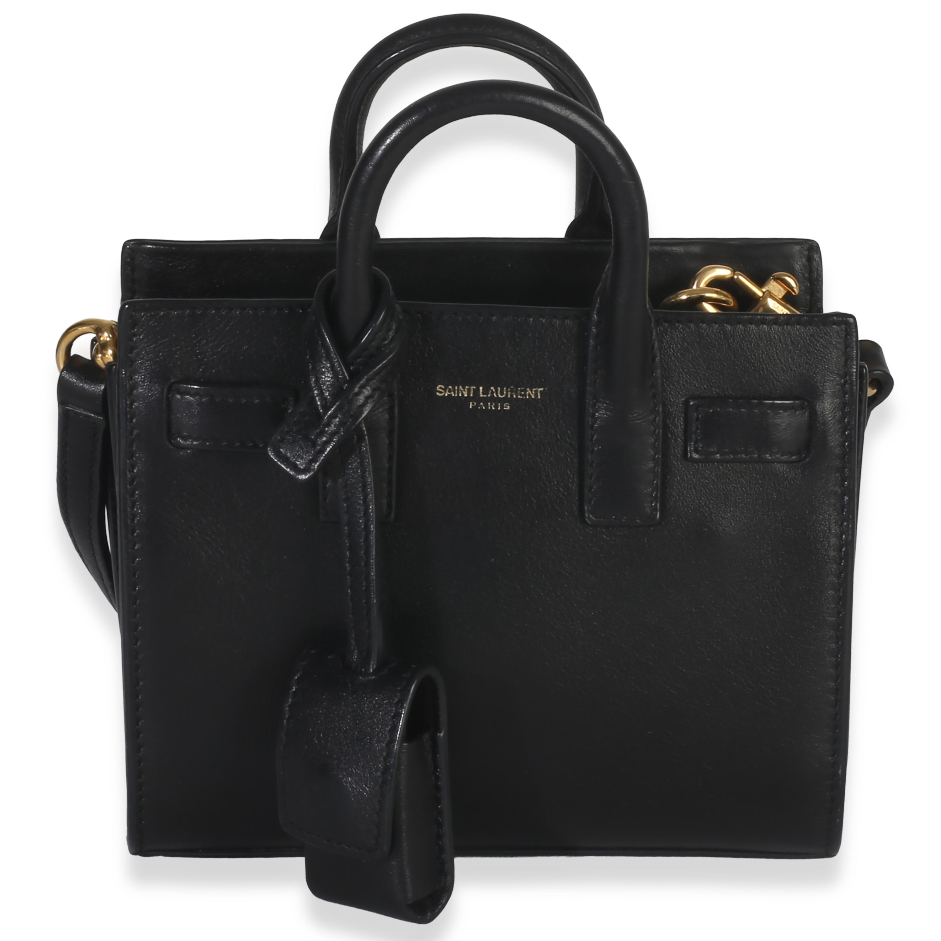 Saint Laurent Black Smooth Calfskin Toy Sac Du Jour