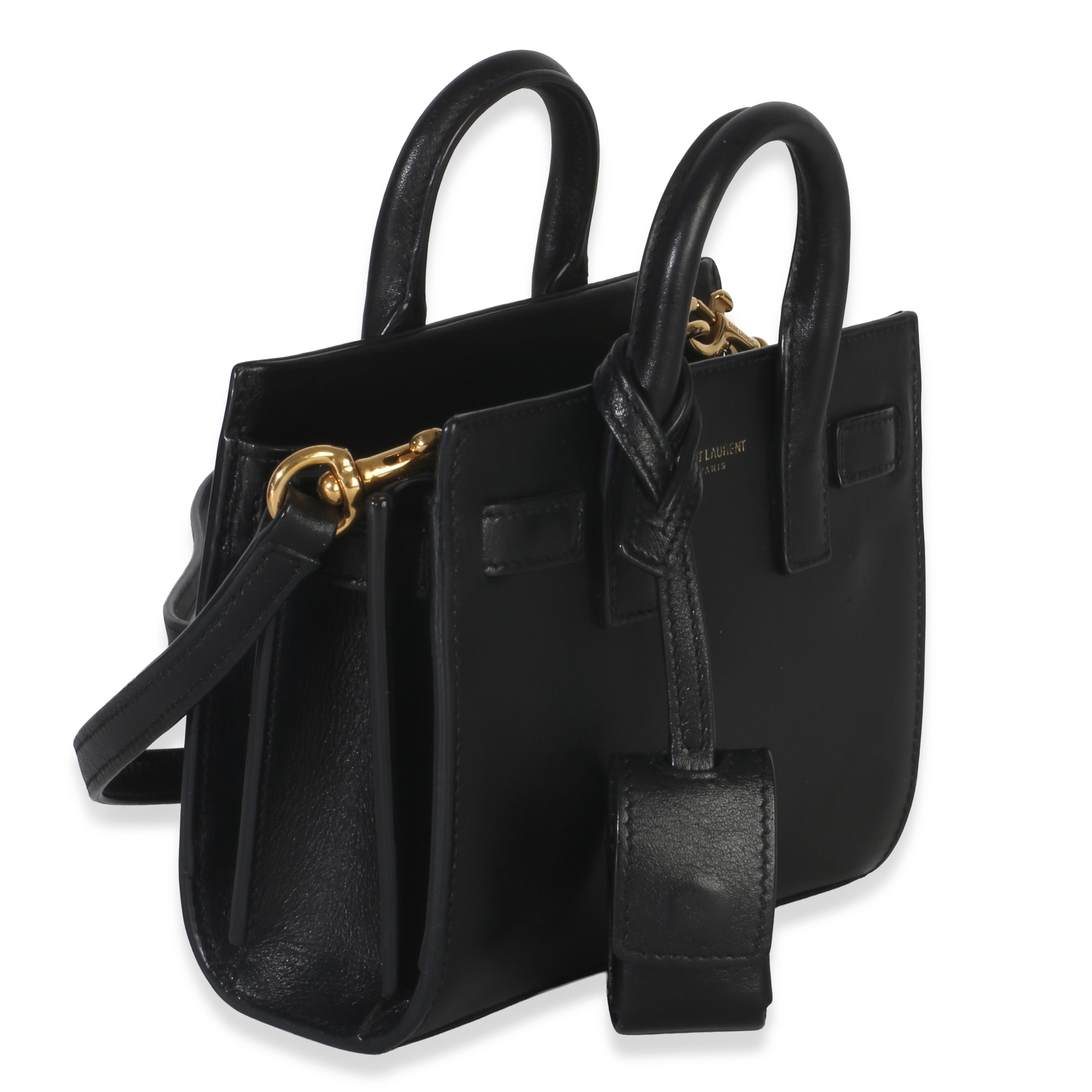 Saint Laurent Black Smooth Calfskin Toy Sac Du Jour