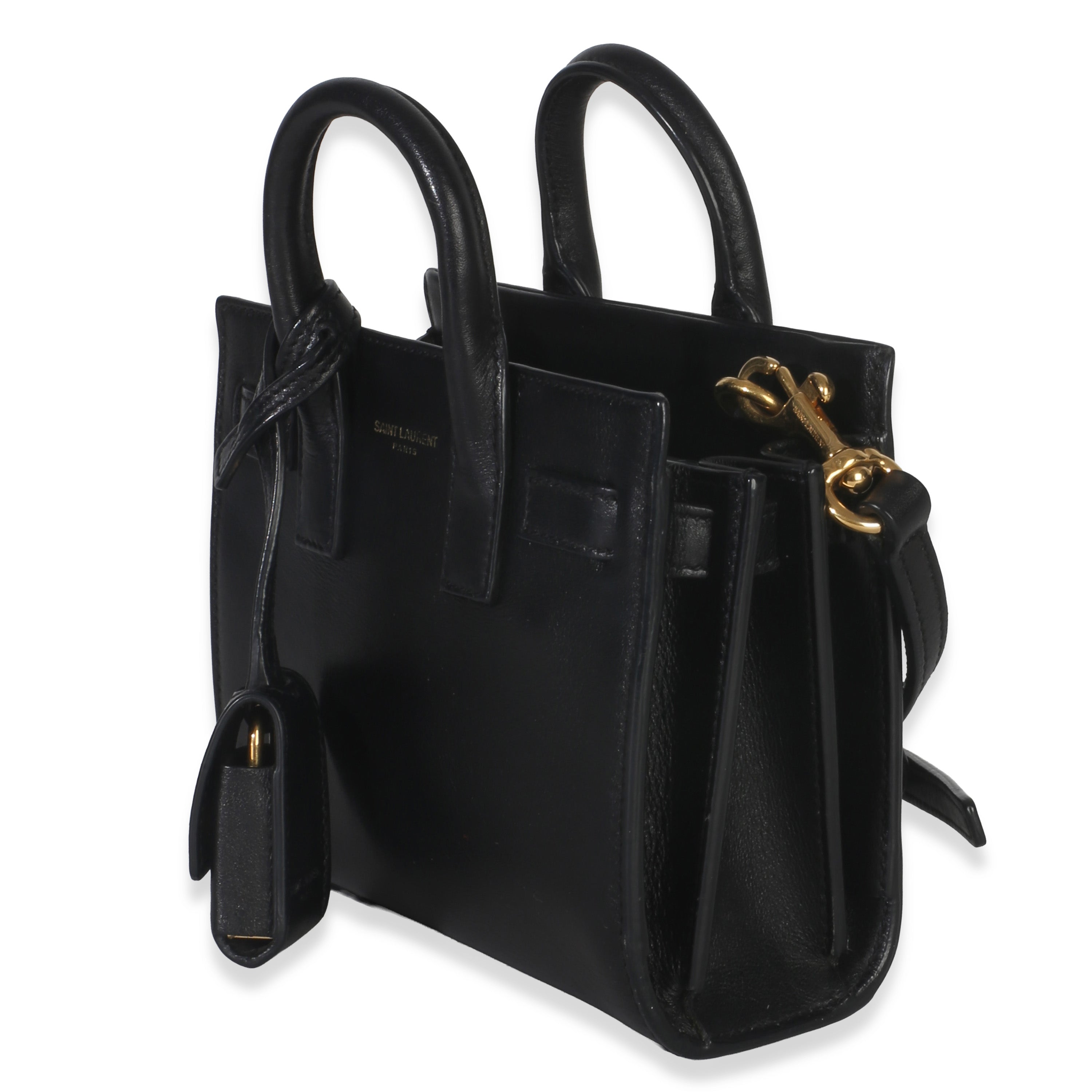 Saint Laurent Black Smooth Calfskin Toy Sac Du Jour