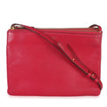 Fuschia Lambskin Large Trio Crossbody