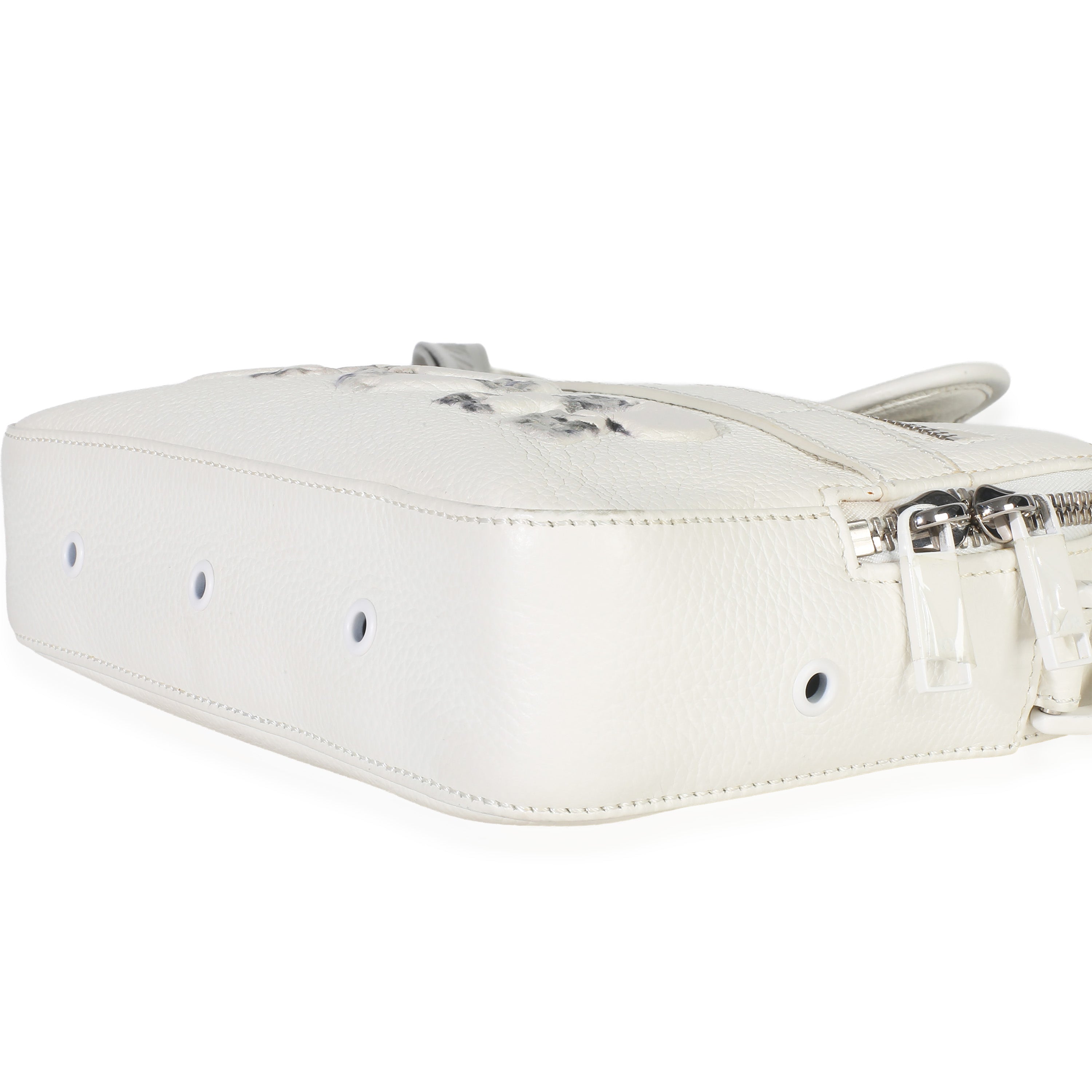 Christian Dior X DANIEL ARSHAM White Grained Calfskin Safari Messenger