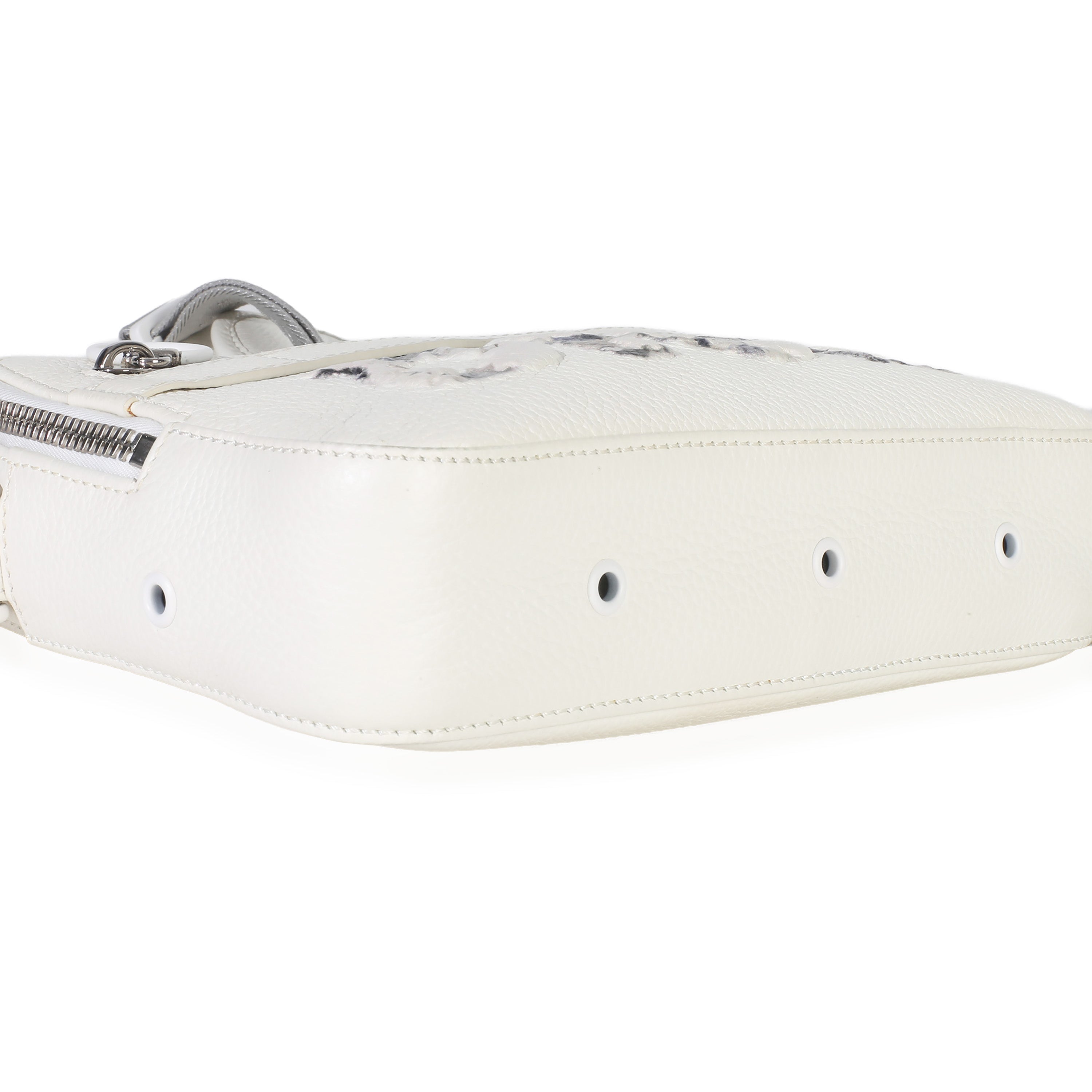 Christian Dior X DANIEL ARSHAM White Grained Calfskin Safari Messenger