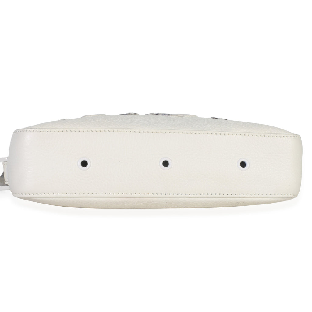 Christian Dior X DANIEL ARSHAM White Grained Calfskin Safari Messenger