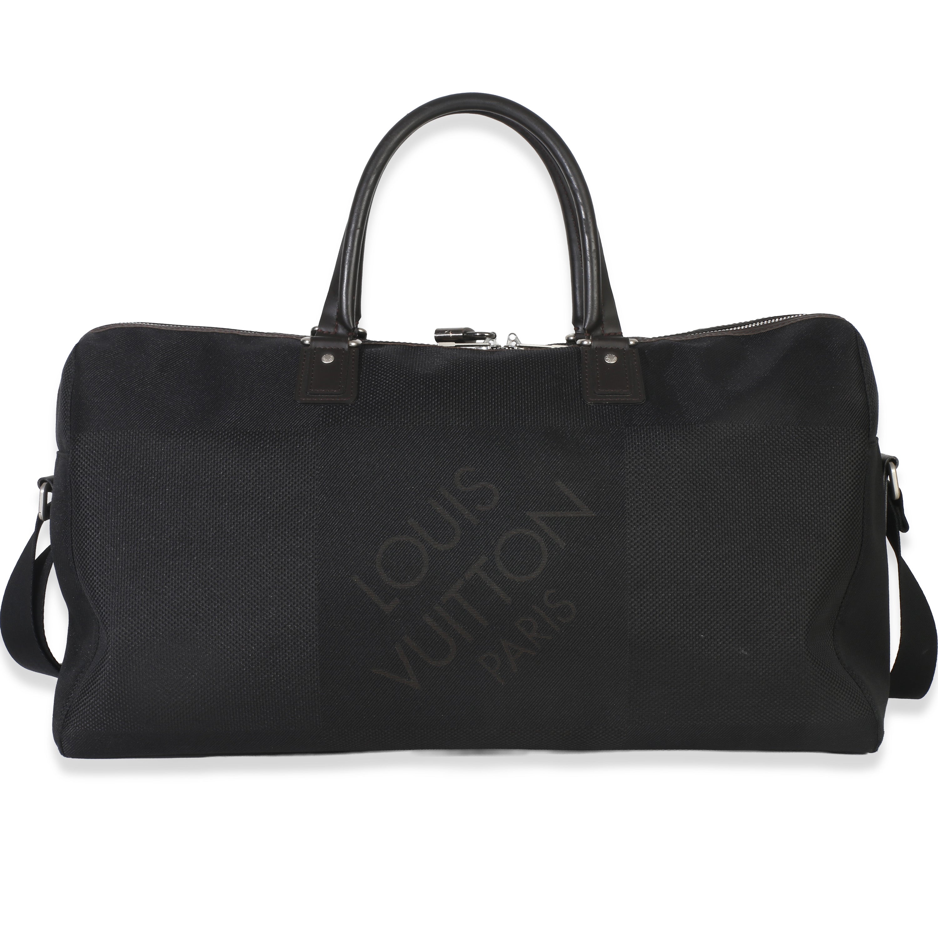 Louis Vuitton Black Damier Nylon Geant Souverain Weekender Bag