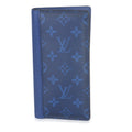 Louis Vuitton Blue Taiga Monogram Cobalt Canvas Brazza Wallet
