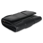Black Cassette Intrecciato Small Trifold Wallet