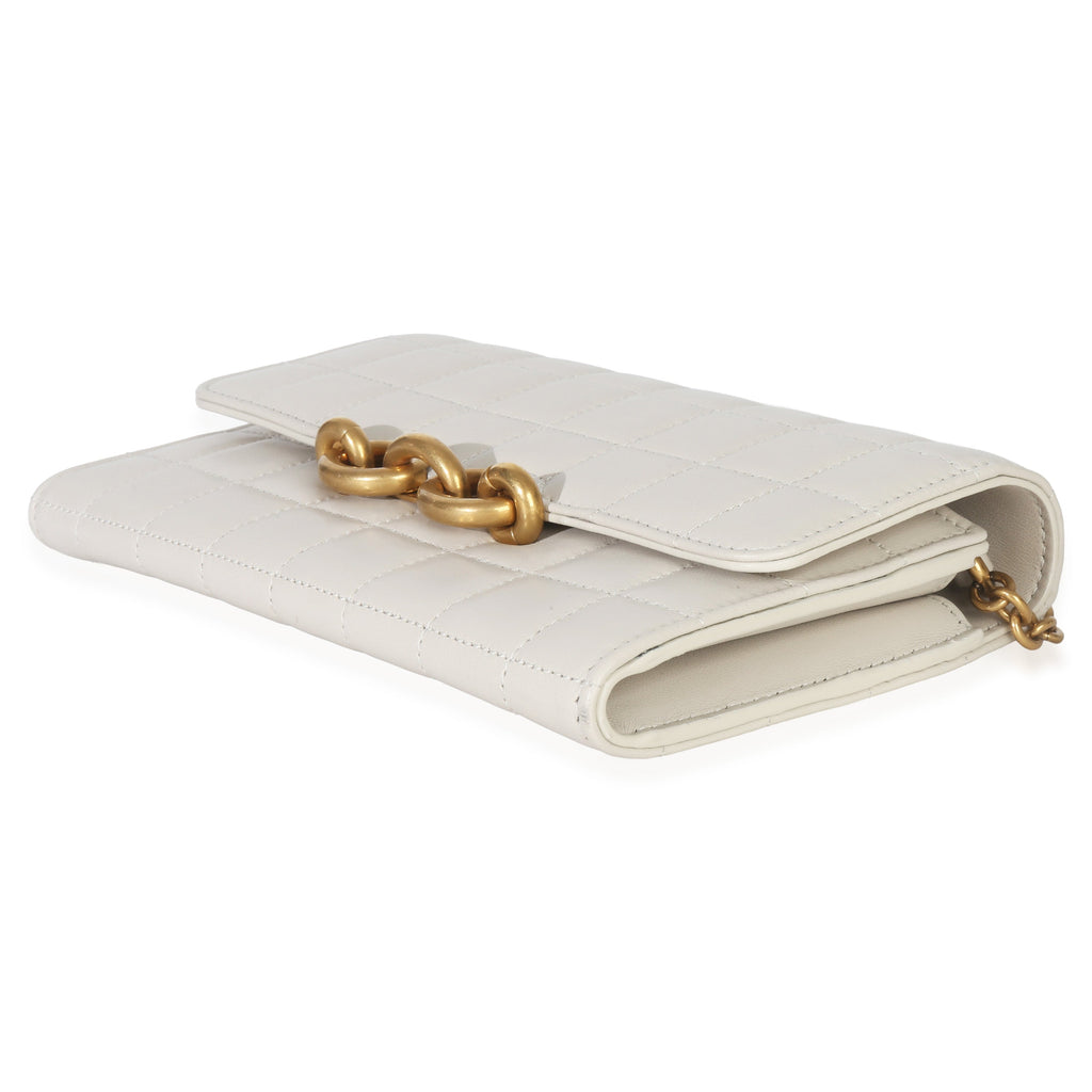 Saint Laurent Crema Soft Calfskin Le Maillon Wallet On Chain