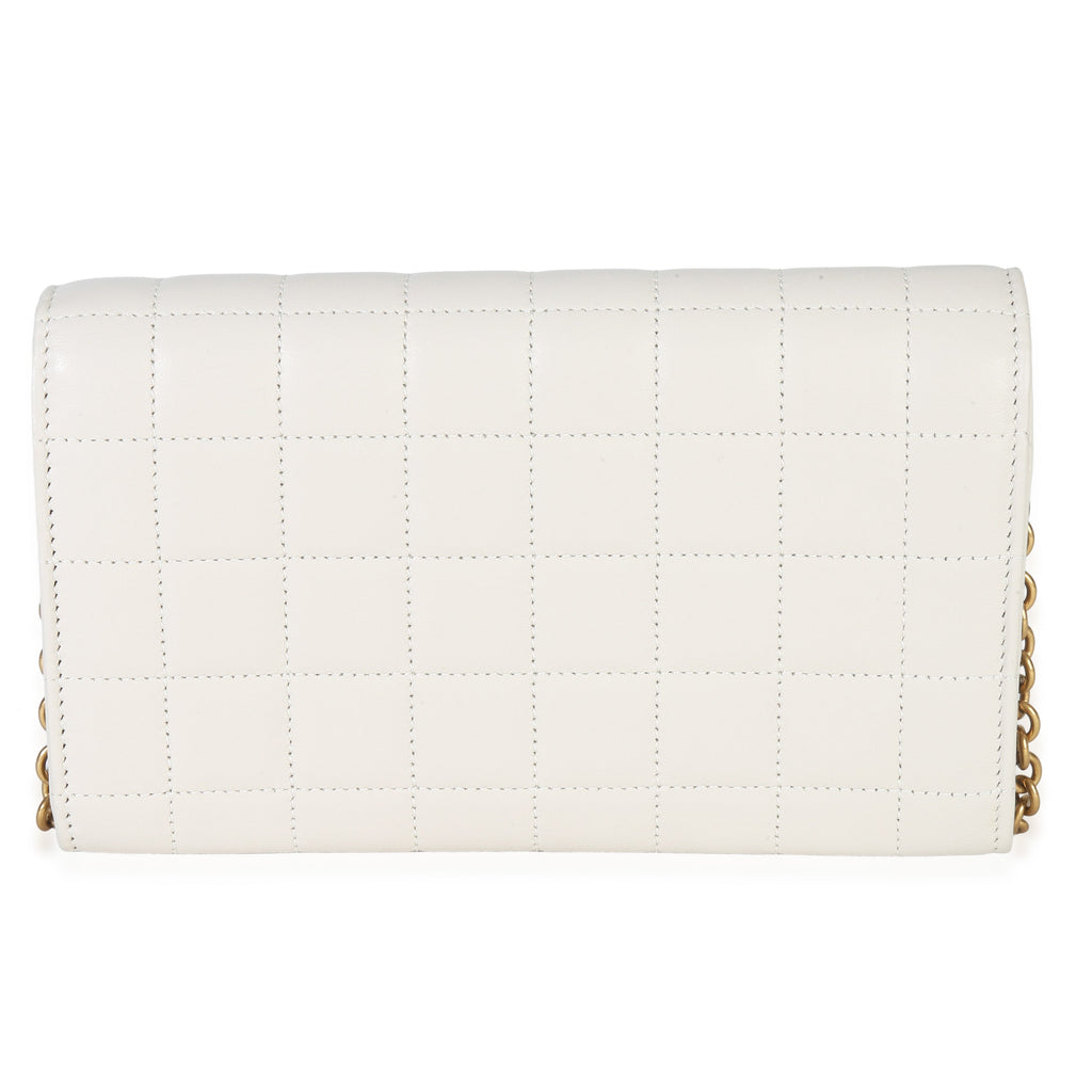 Saint Laurent Crema Soft Calfskin Le Maillon Wallet On Chain