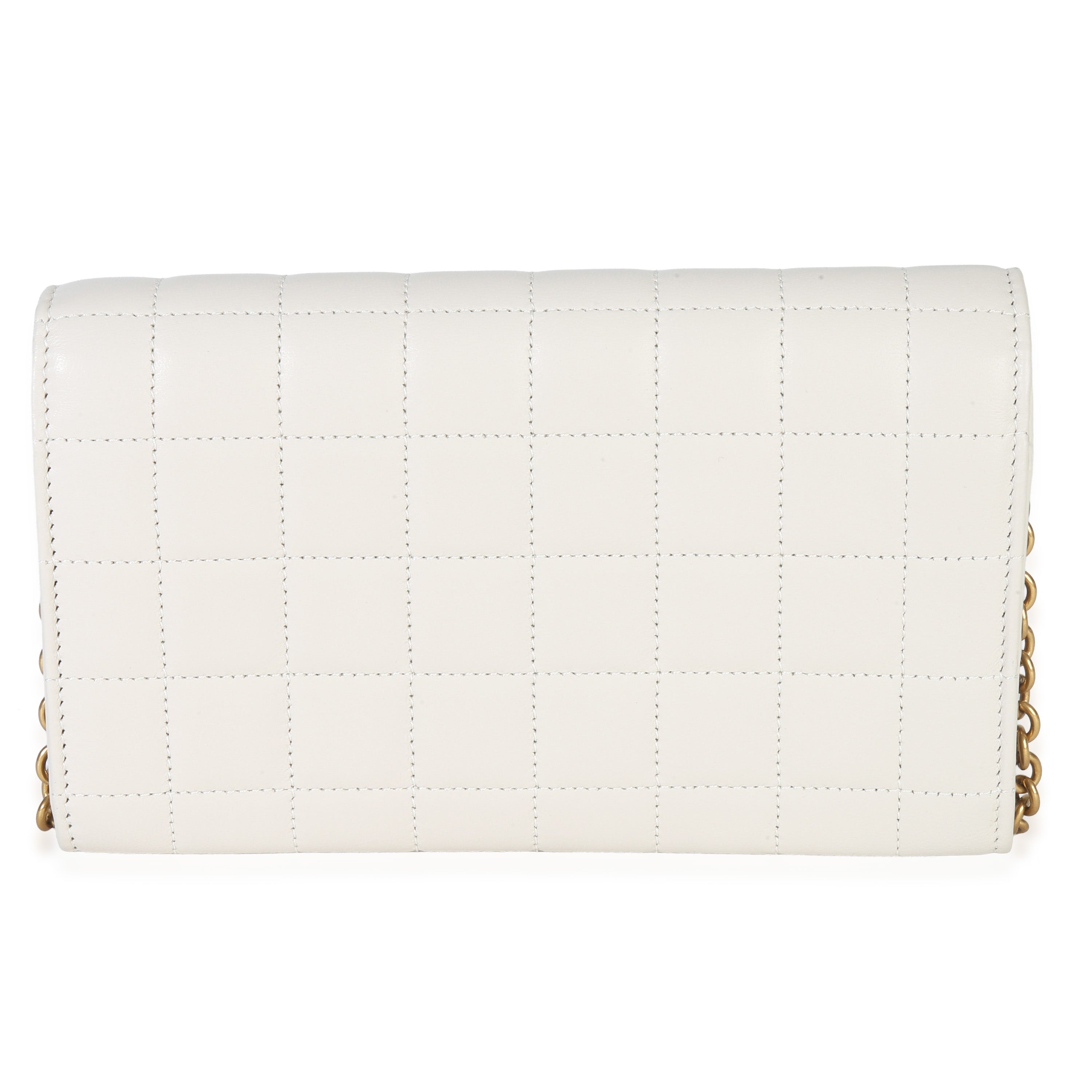 Saint Laurent Crema Soft Calfskin Le Maillon Wallet On Chain