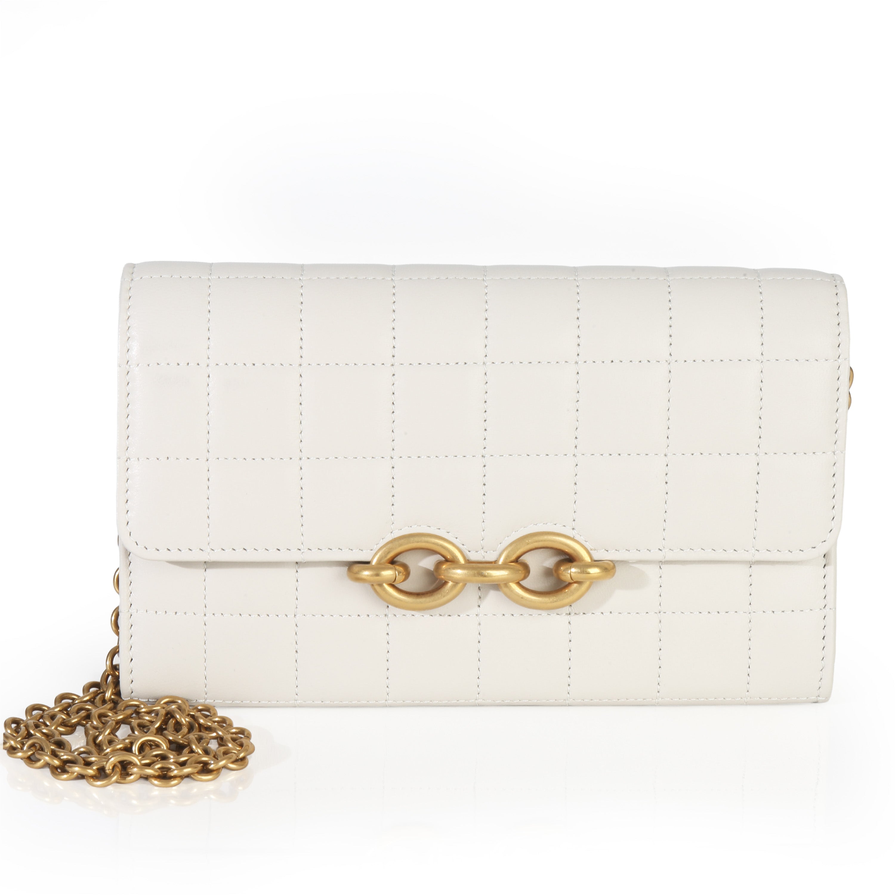 Saint Laurent Crema Soft Calfskin Le Maillon Wallet On Chain