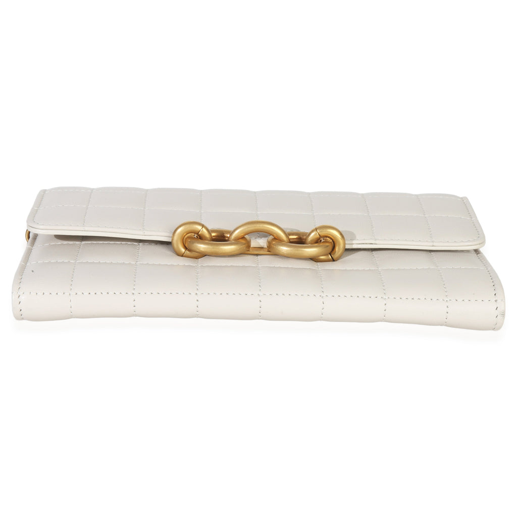 Saint Laurent Crema Soft Calfskin Le Maillon Wallet On Chain