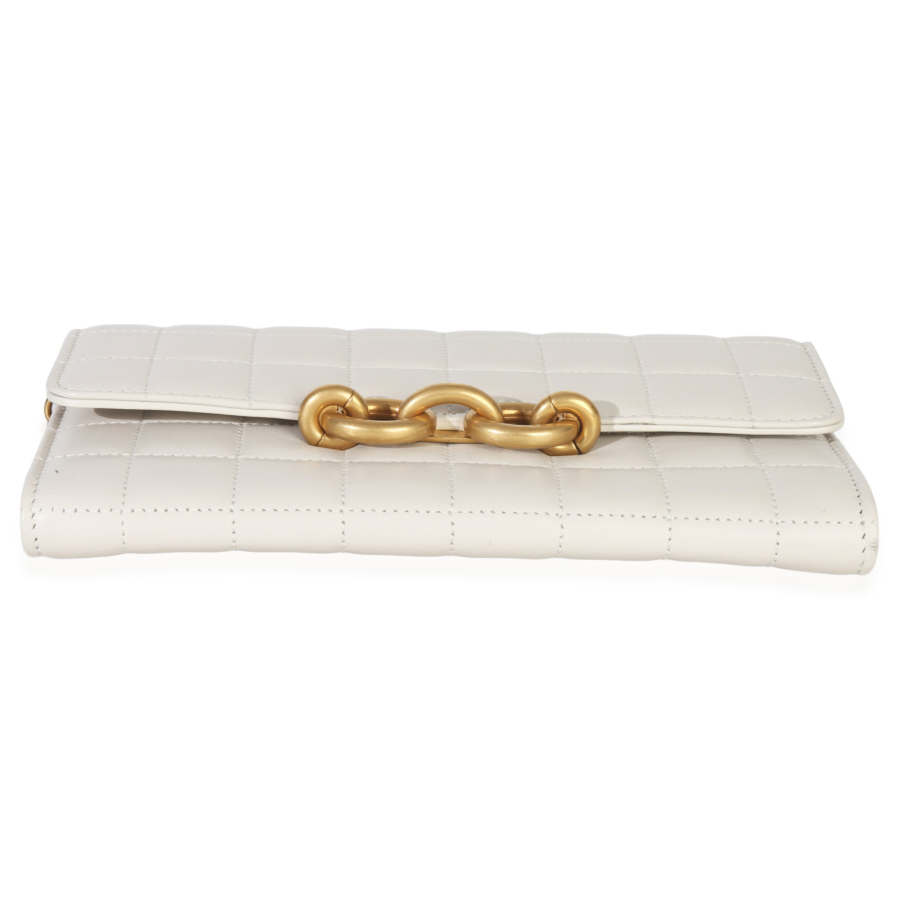 Saint Laurent Crema Soft Calfskin Le Maillon Wallet On Chain