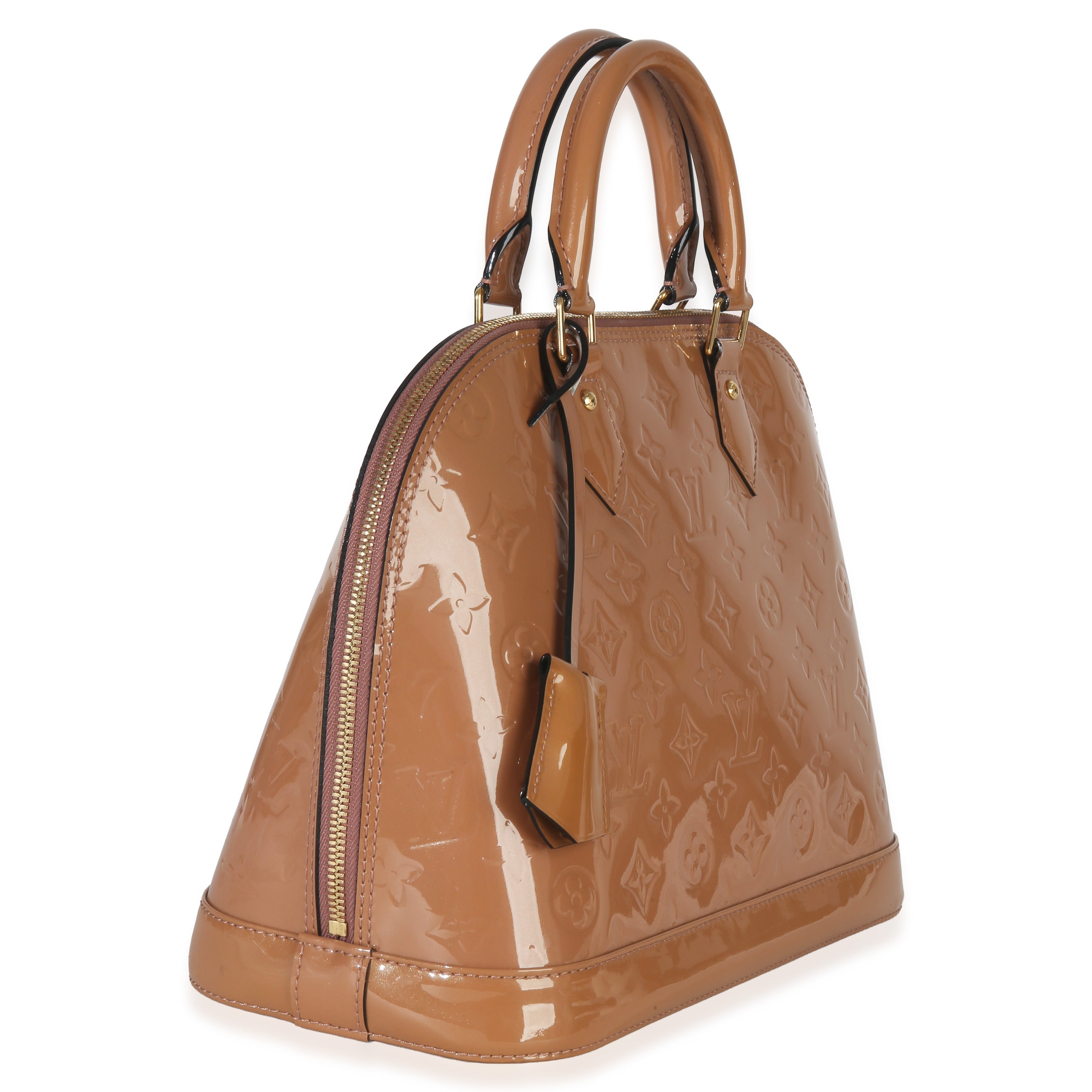 Louis Vuitton Rose Velours Monogram Vernis Alma PM