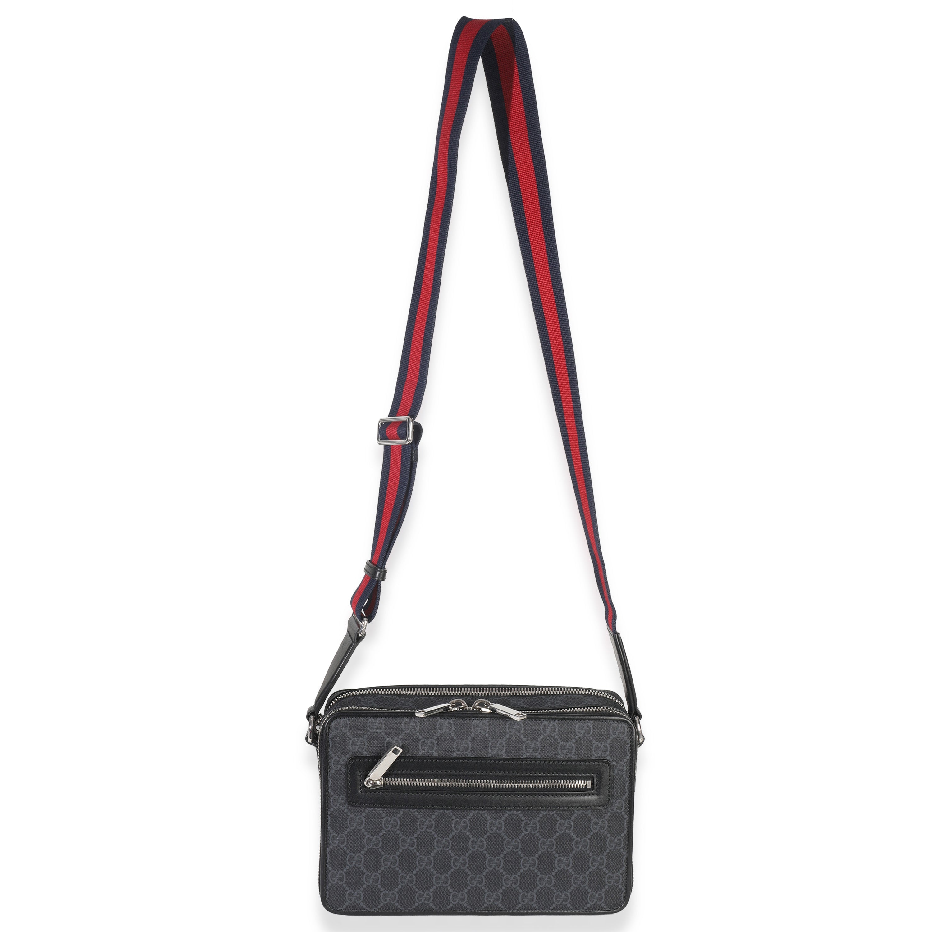 Gucci Black GG Supreme Canvas Web Crossbody