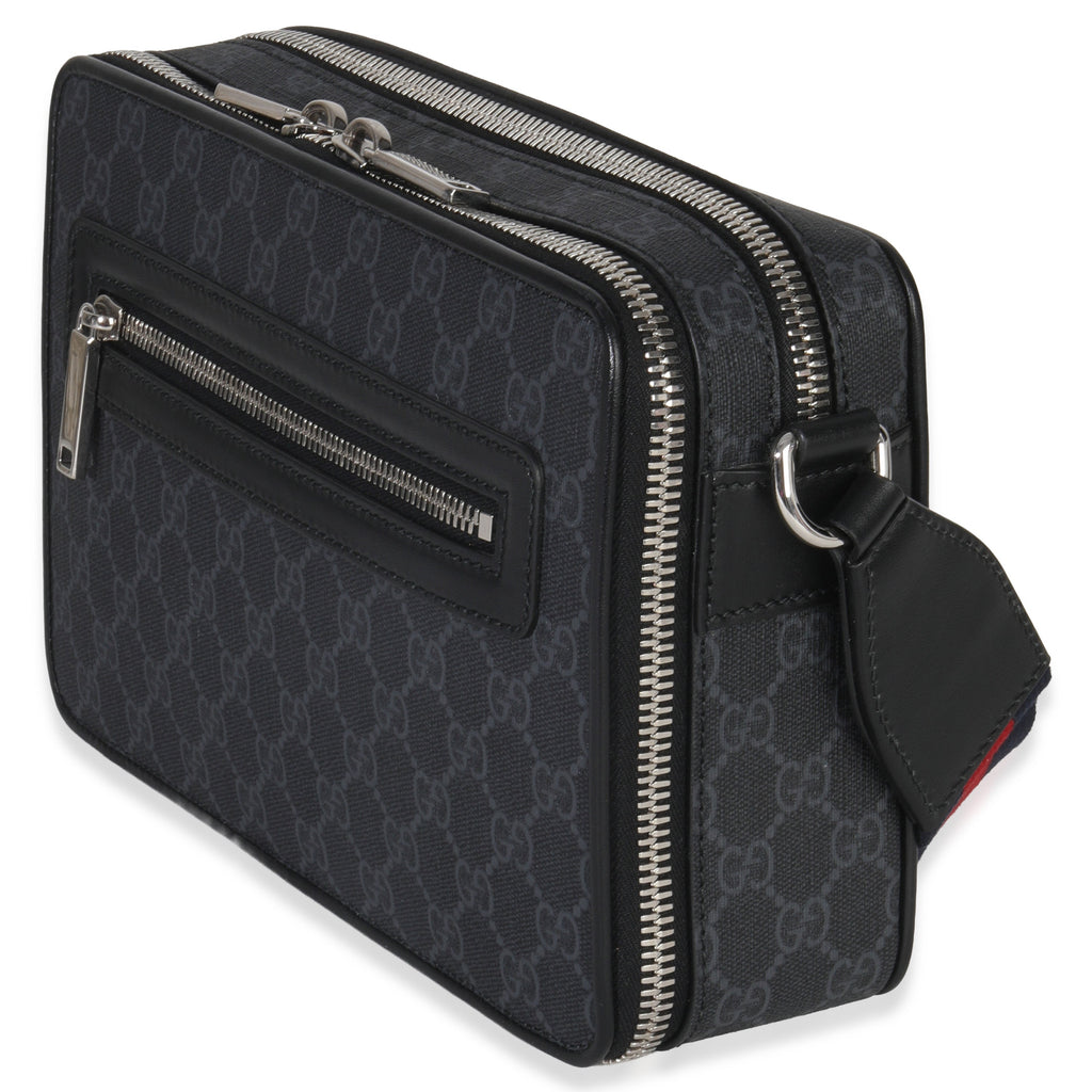 Gucci Black GG Supreme Canvas Web Crossbody