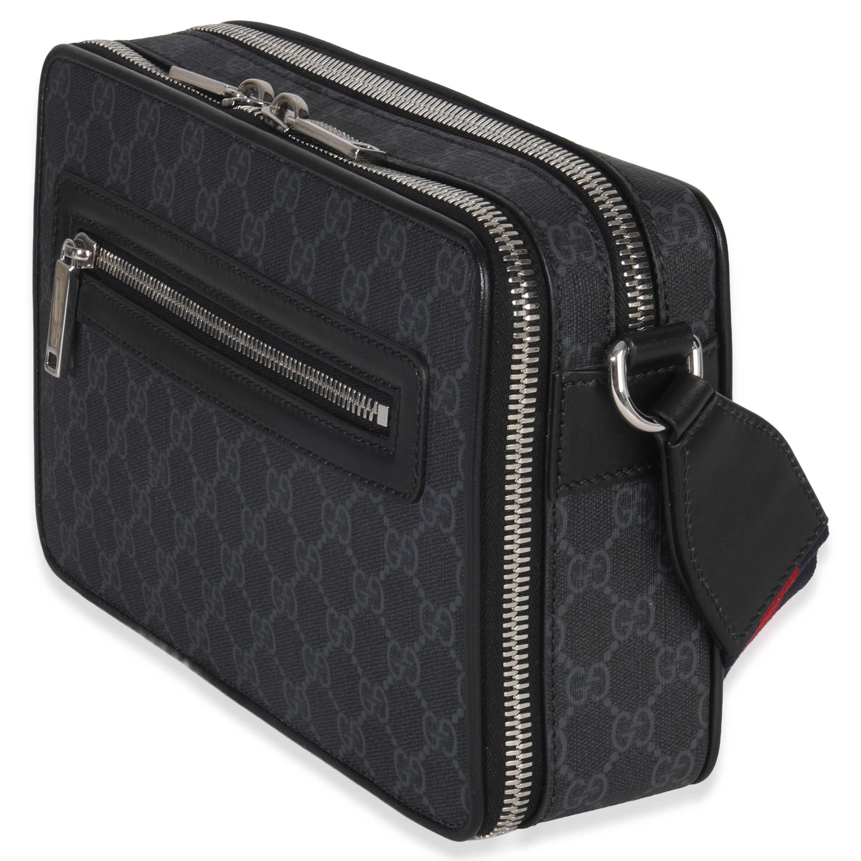 Gucci Black GG Supreme Canvas Web Crossbody