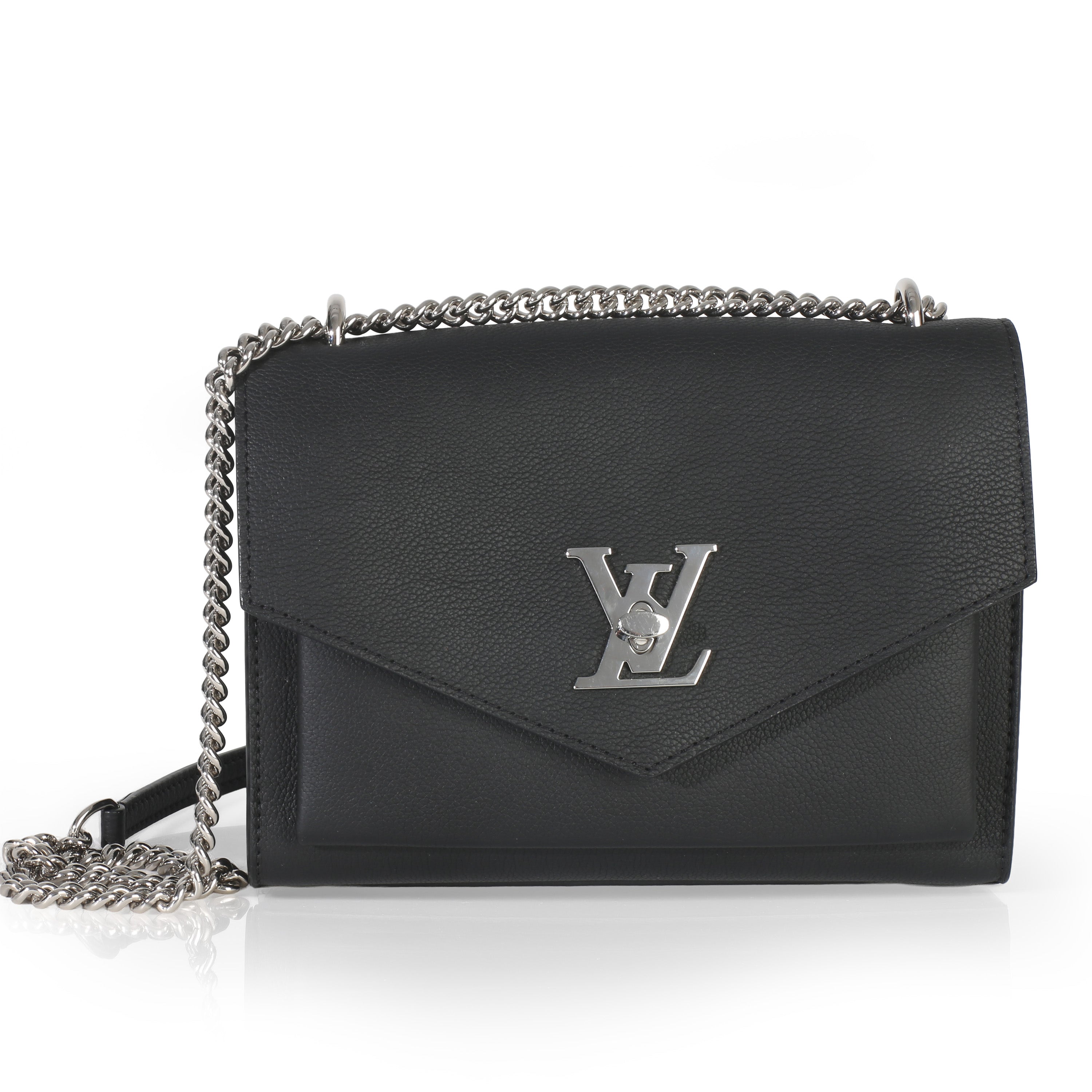 Louis Vuitton Black Soft Calfskin Mylockme Chain Bag BB
