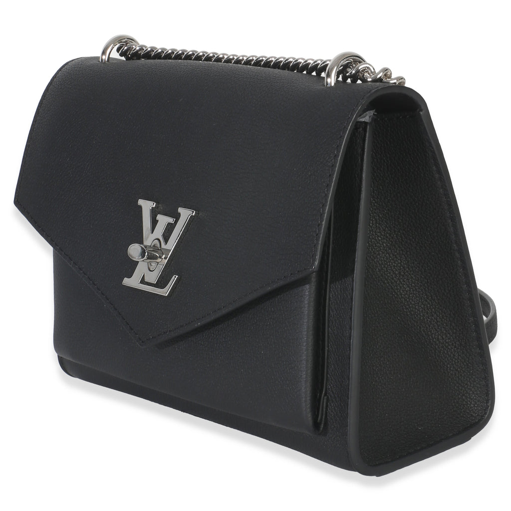 Louis Vuitton Black Soft Calfskin Mylockme Chain Bag BB