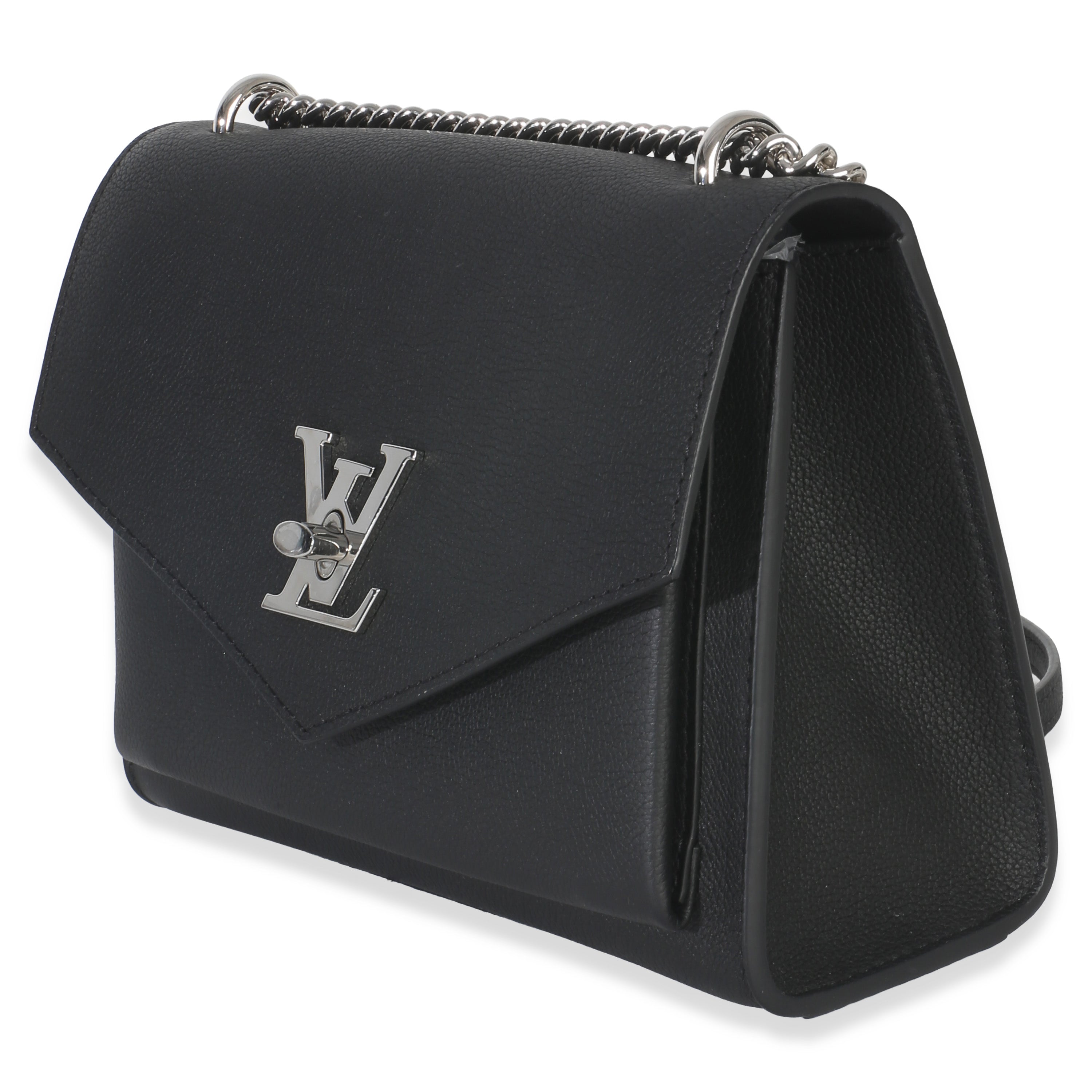 Louis Vuitton Black Soft Calfskin Mylockme Chain Bag BB